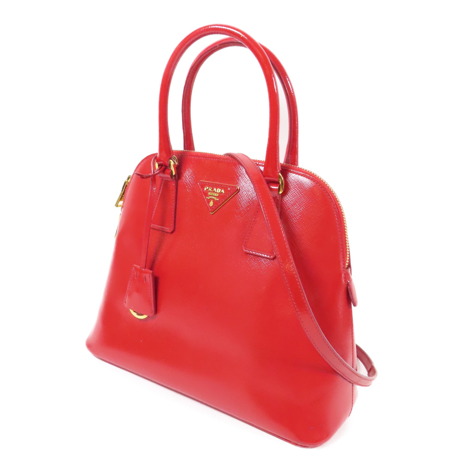 PRADA 牛皮皮革2 Way Shoulder金扣手挽肩背兩用袋