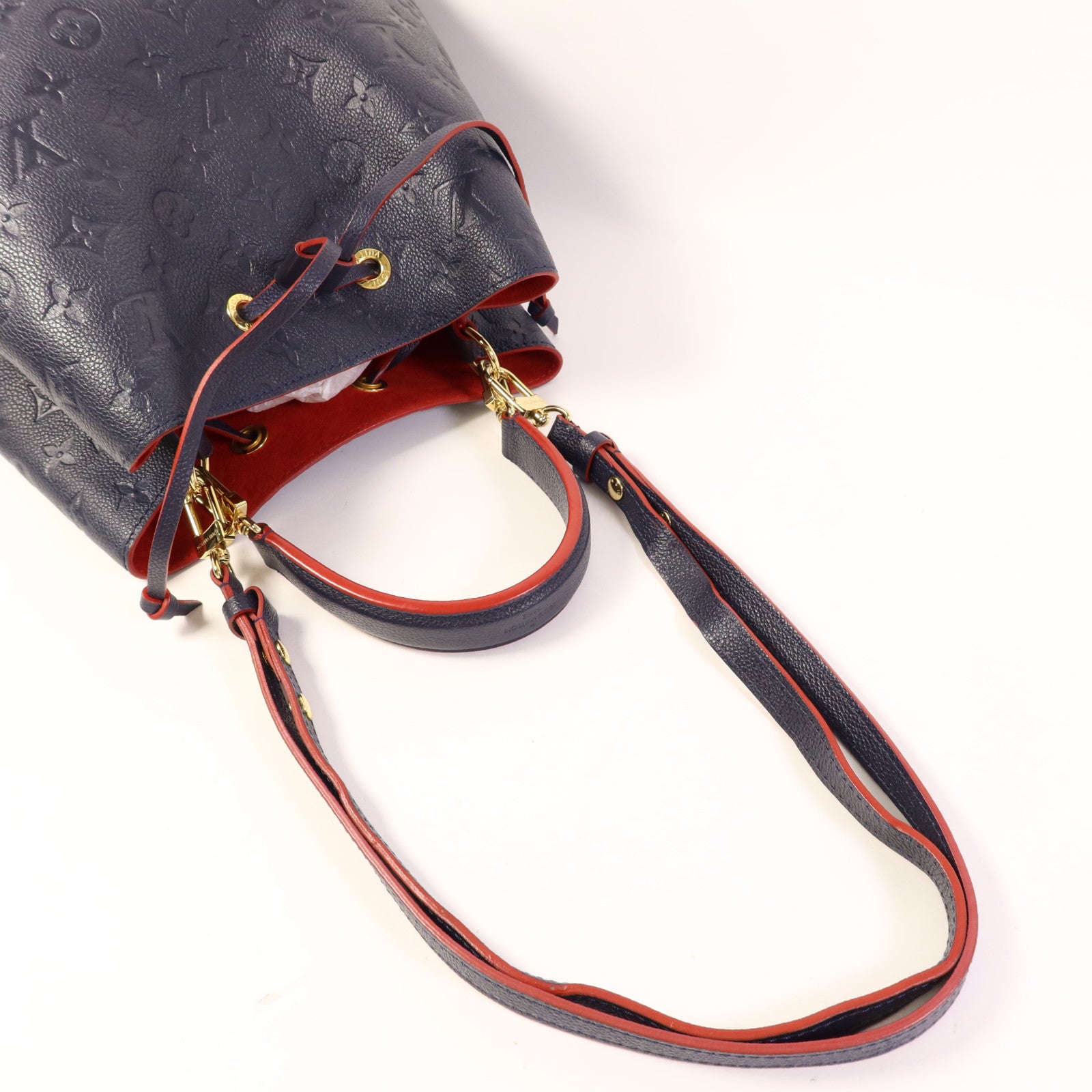 LOUIS VUITTON Monogram Empreinte Neo Noe MM金扣手挽肩背兩用袋