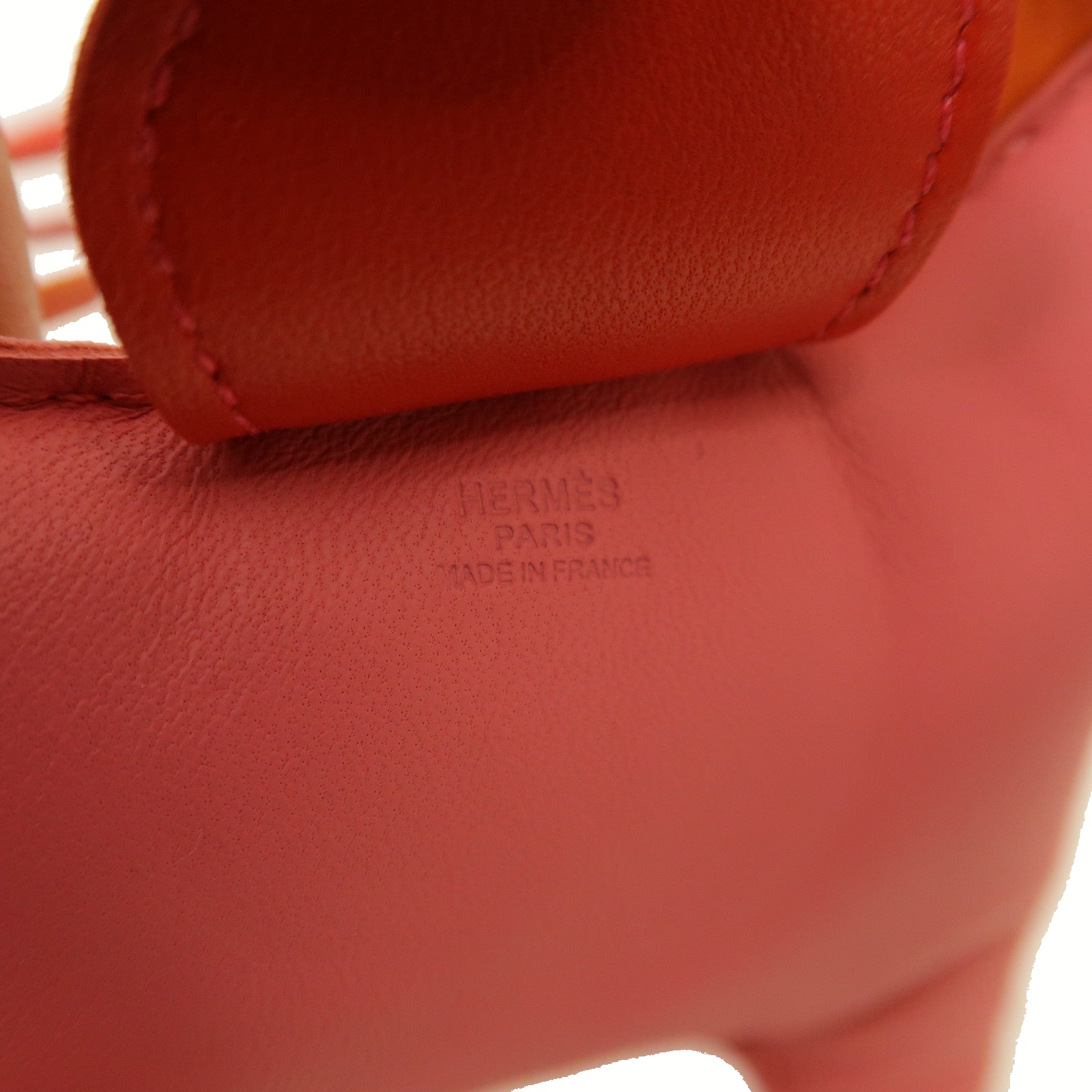 HERMES Swift皮革Rodeo GM掛飾Rose Azalee/粉紅色