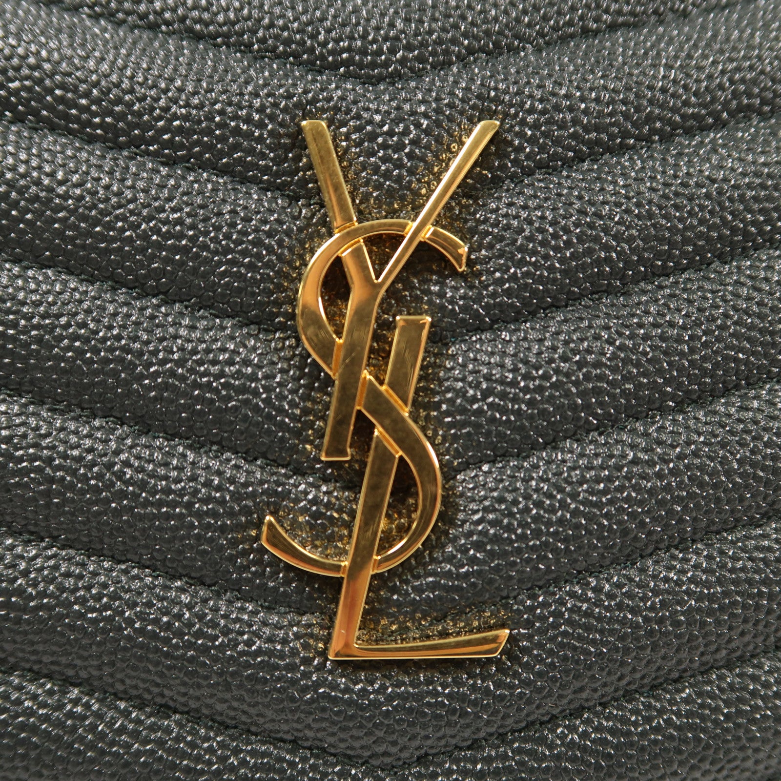 YVES SAINT LAURENT 牛皮皮革Shoulder Bag金扣鏈帶肩背袋