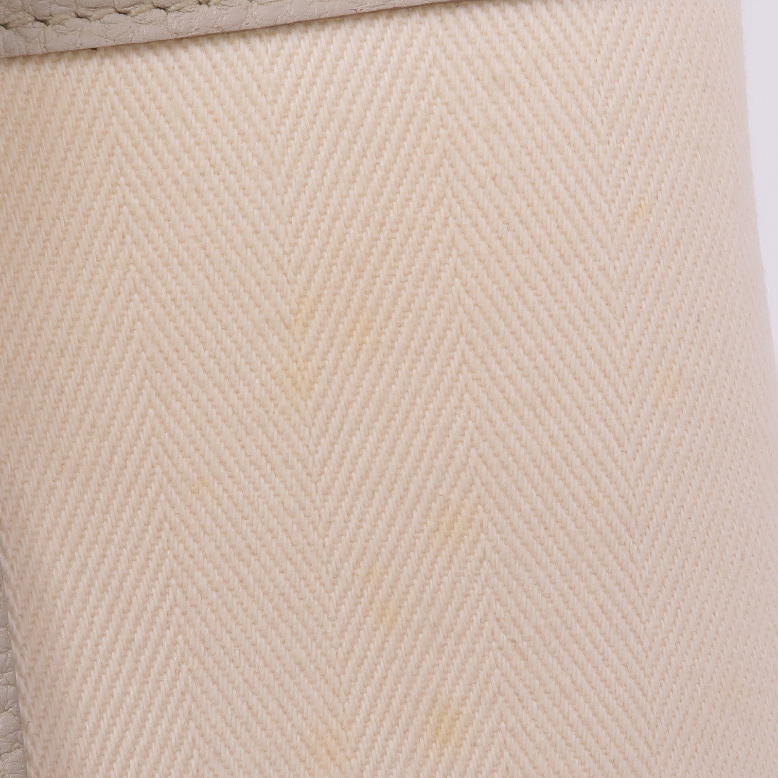 HERMES Toile Chevron帆布Garden Party TPM銀扣手挽袋Beton