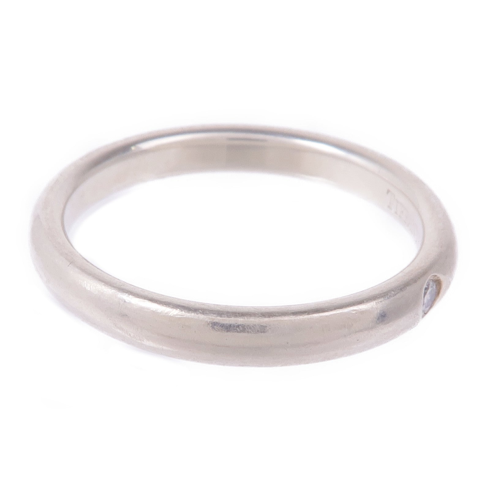 TIFFANY＆CO 925純銀Elsa Peretti Band Diamond Ring鑽石戒指US#7