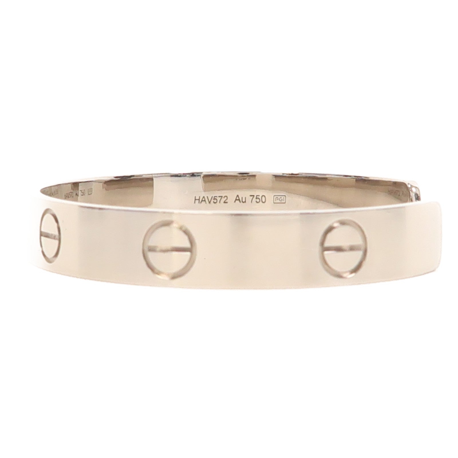 CARTIER 18K白金Love White Gold Bracelet手鐲