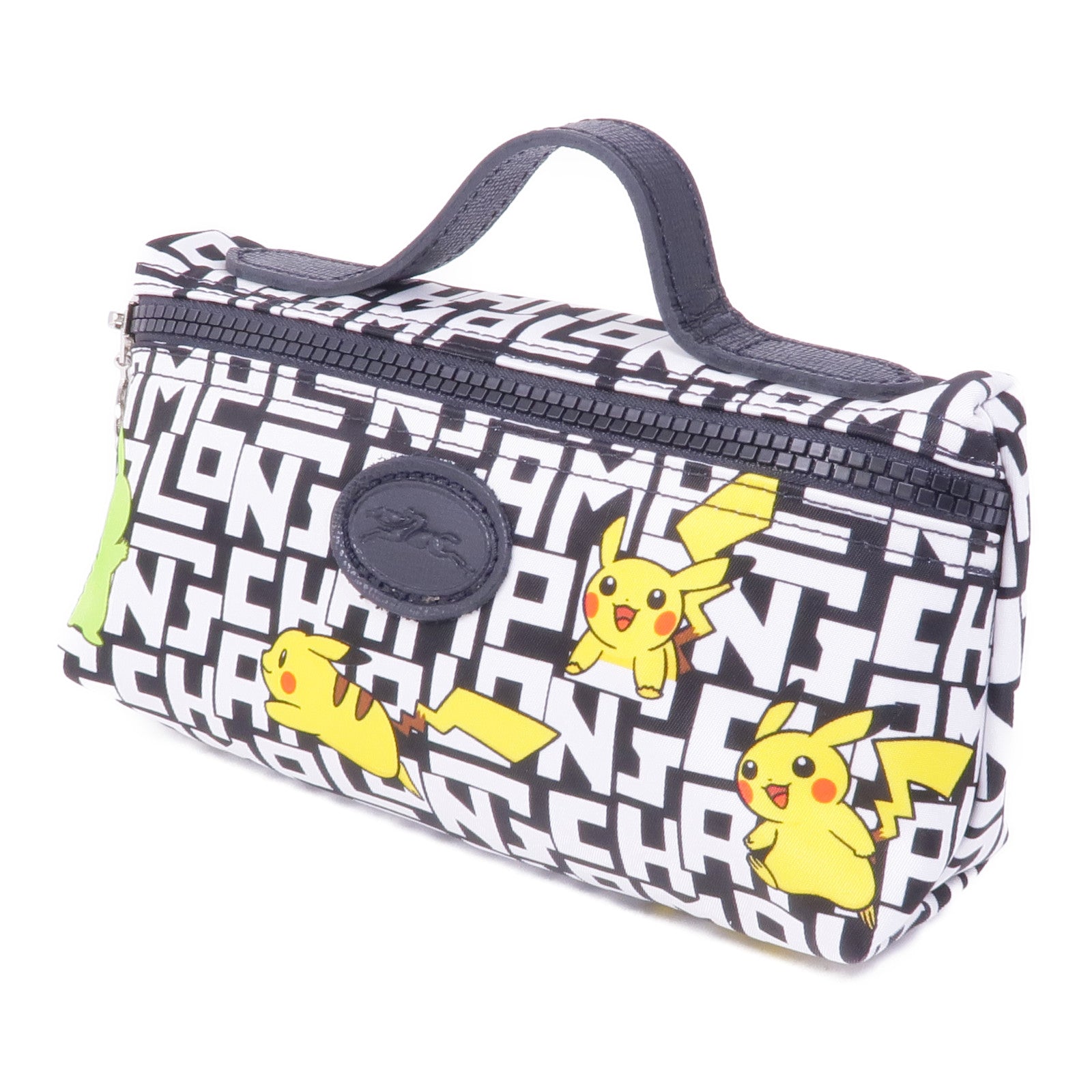 Longchamp 尼龍Pokemon Pouch銀扣手拿包