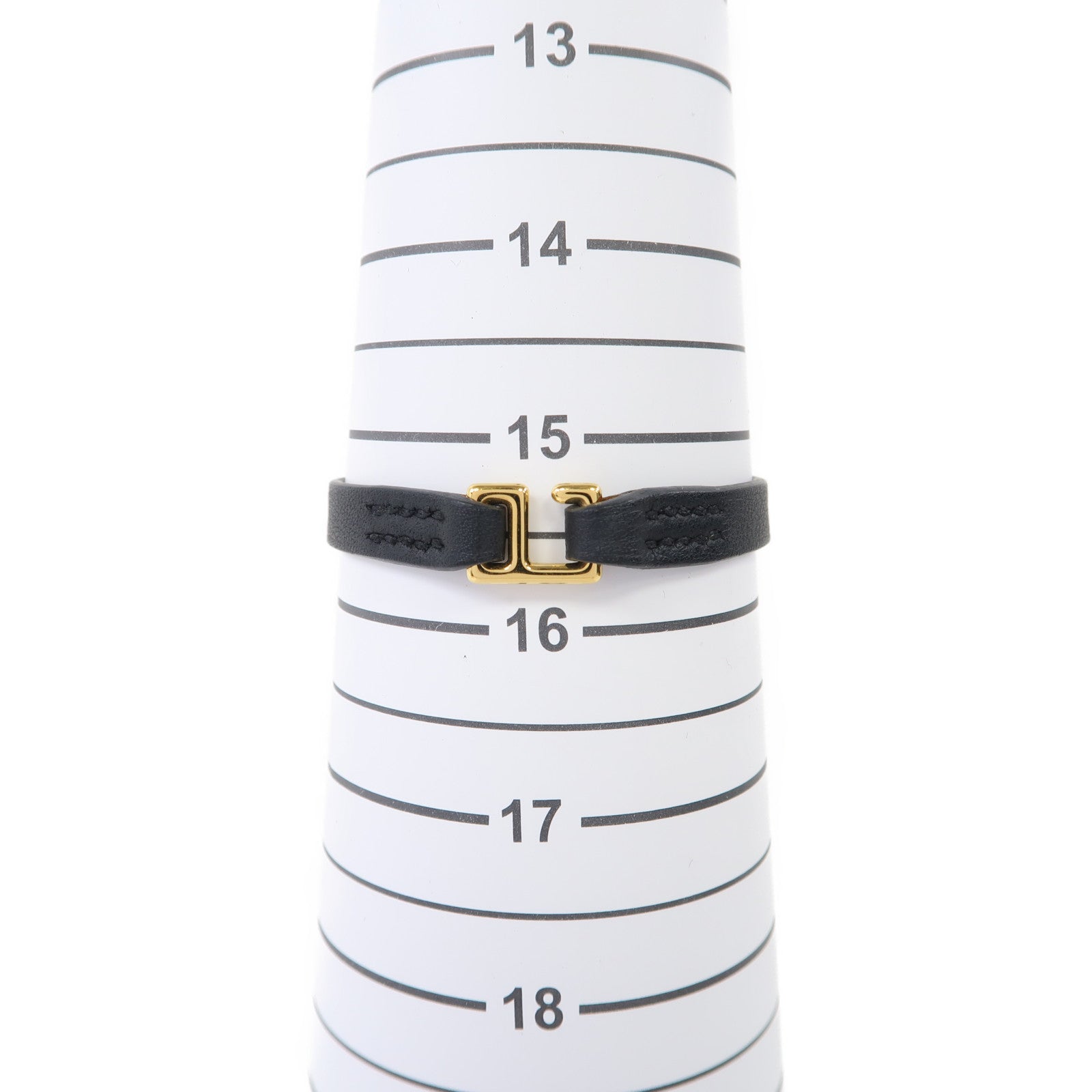 HERMES Swift皮革Rivale Mini Bracelet手鐲黑色