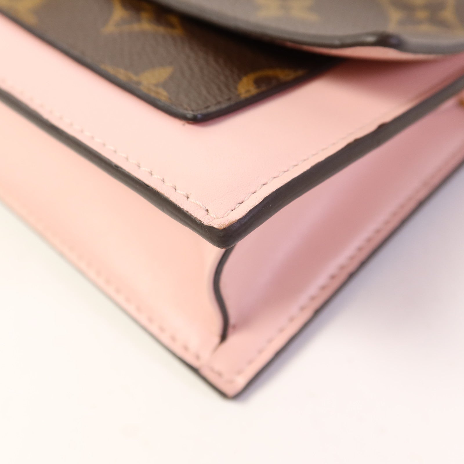 LOUIS VUITTON Monogram Flore Chain Wallet金扣鏈帶肩背袋