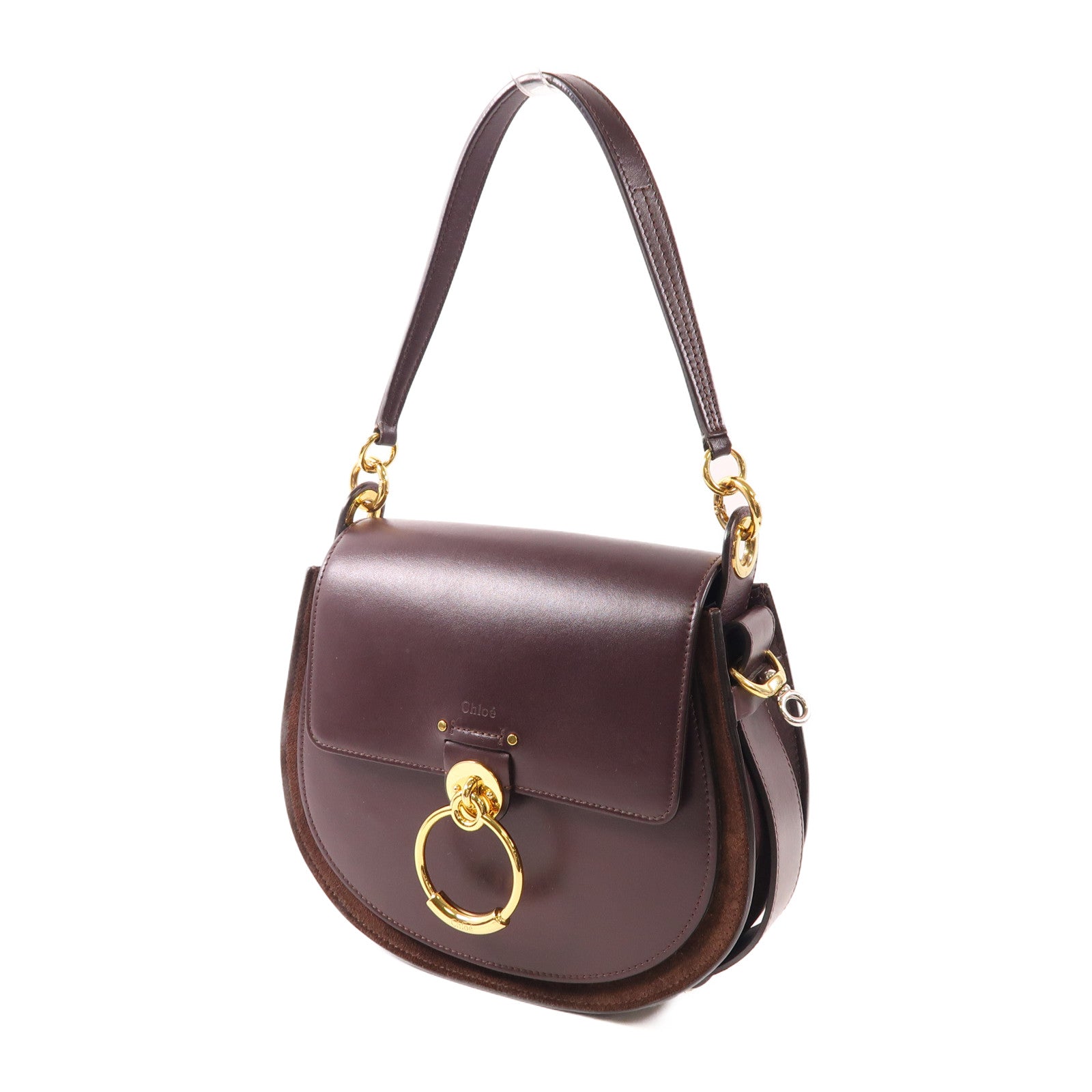 Chloe 牛皮皮革2 Way Bag金扣手挽肩背兩用袋
