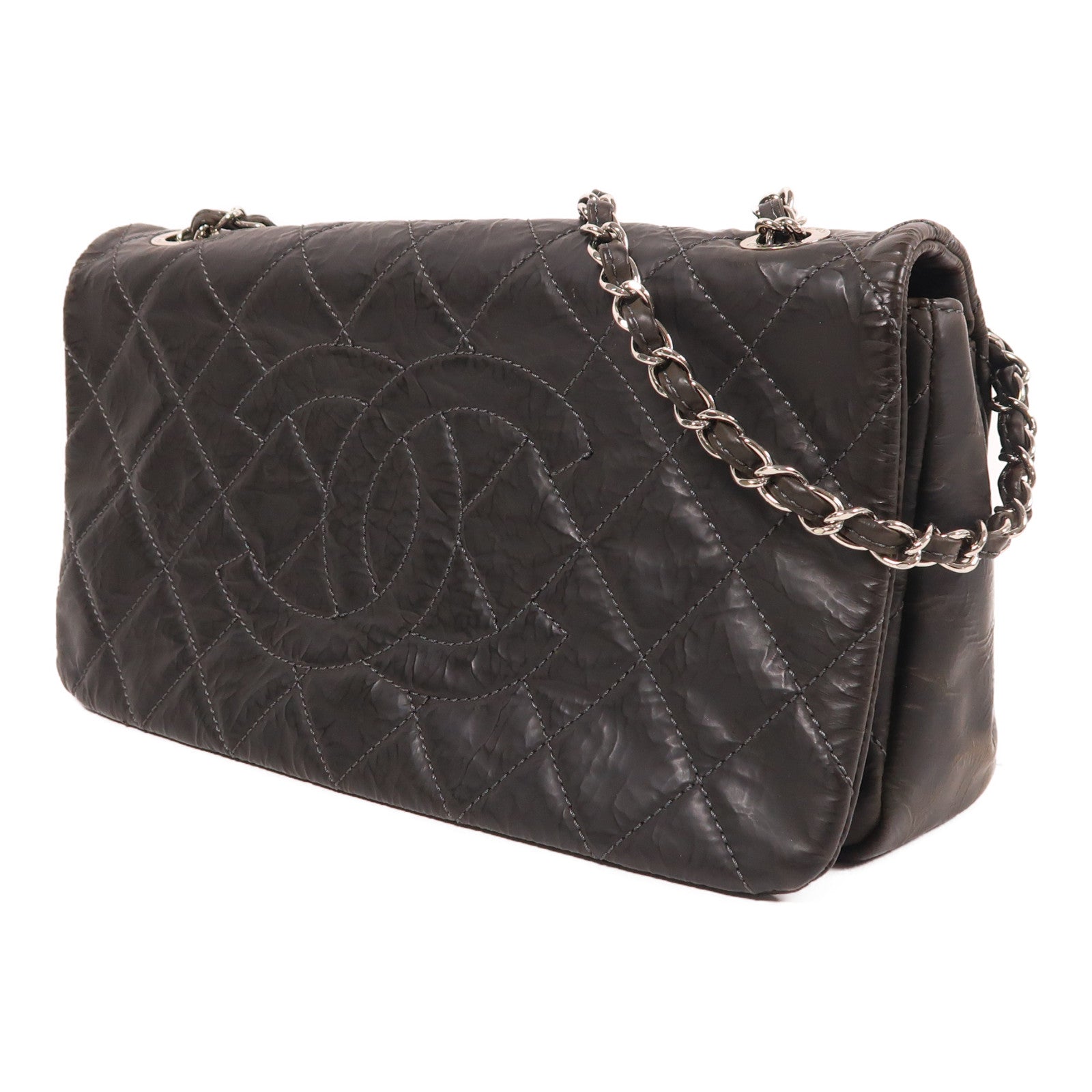 CHANEL 【激減優惠】PVC Shoulder Bag銀扣鏈帶肩背袋