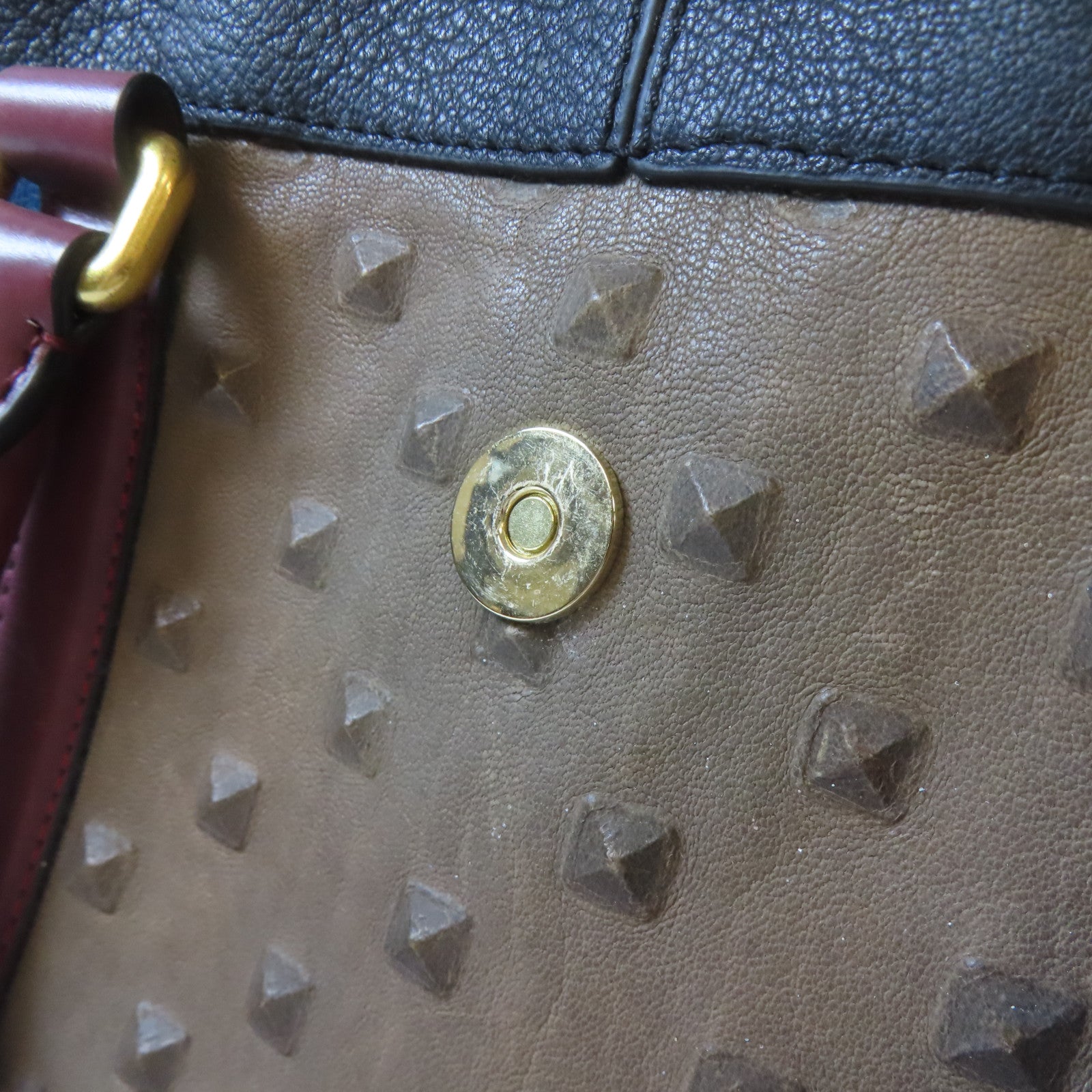 MARC BY MARC JACOBS 牛皮皮革Hand Bag金扣手挽袋藍色/黑色/金色/啡色