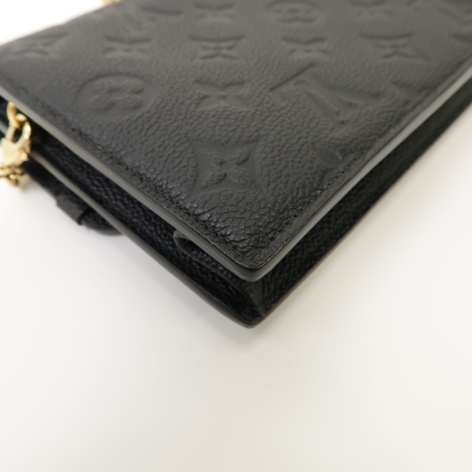 LOUIS VUITTON Monogram Empreinte Vavin金扣鏈帶肩背袋黒色