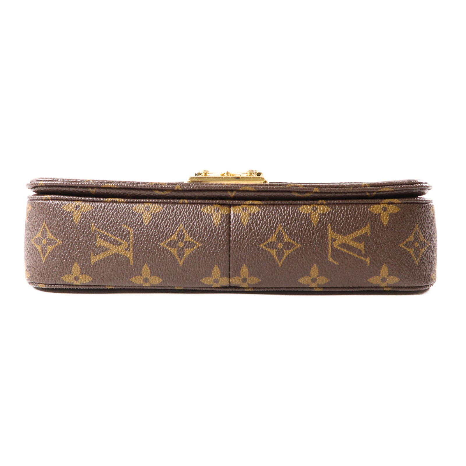 LOUIS VUITTON Monogram Marceau金扣鏈帶肩背袋棕色