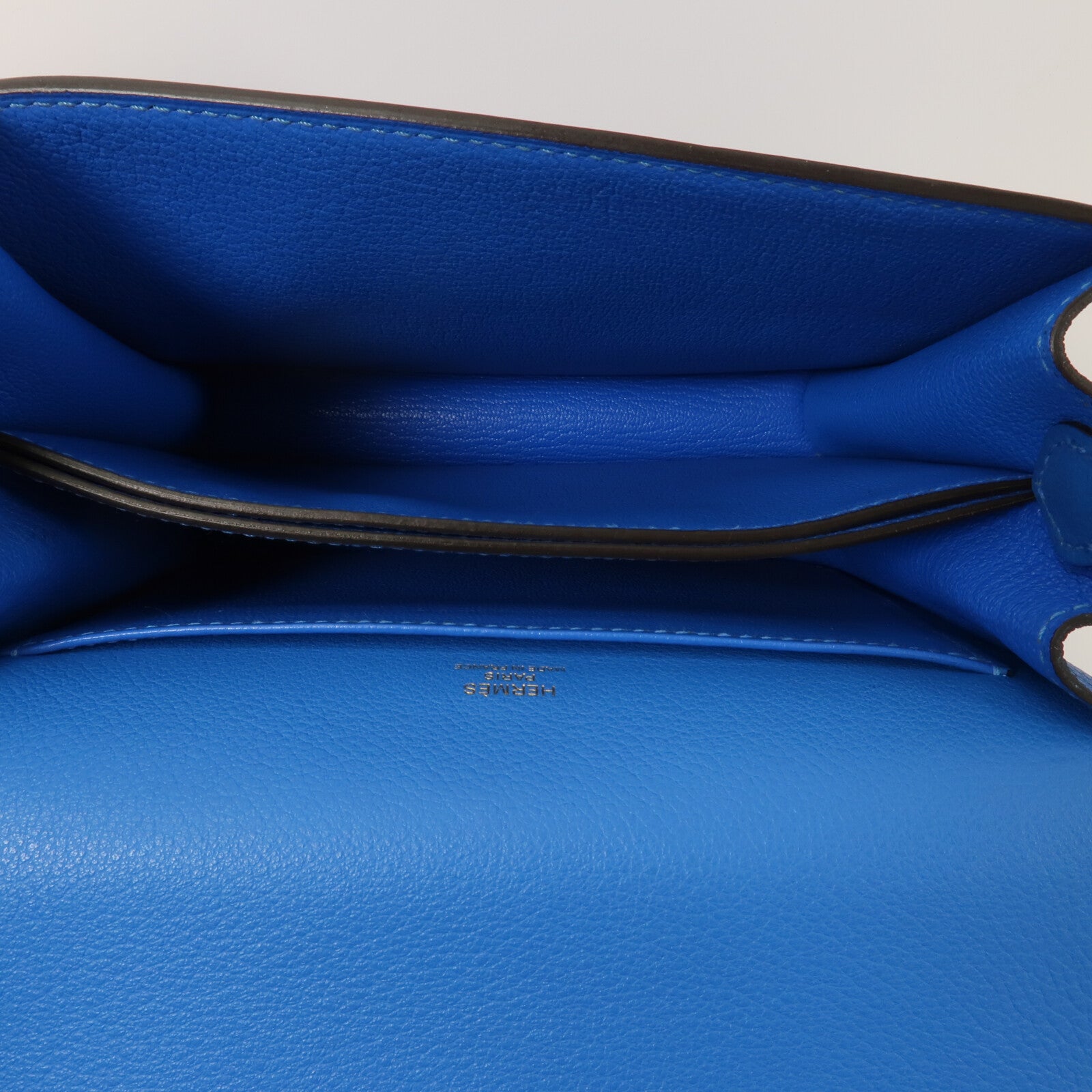 HERMES Evercolor皮革Roulis Mini肩背袋Blue Zanzibar
