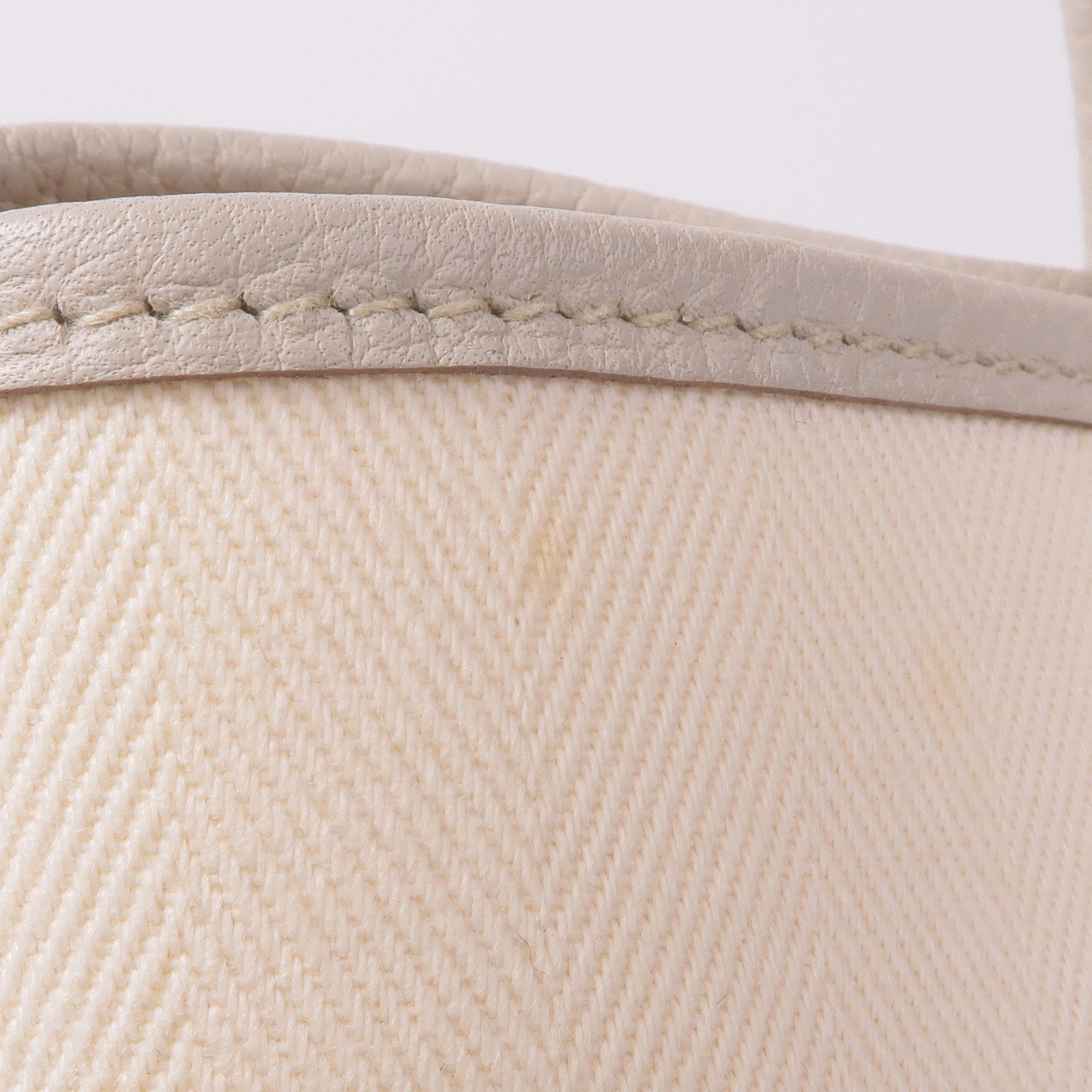 HERMES Toile Chevron帆布Garden Party TPM銀扣手挽袋Beton
