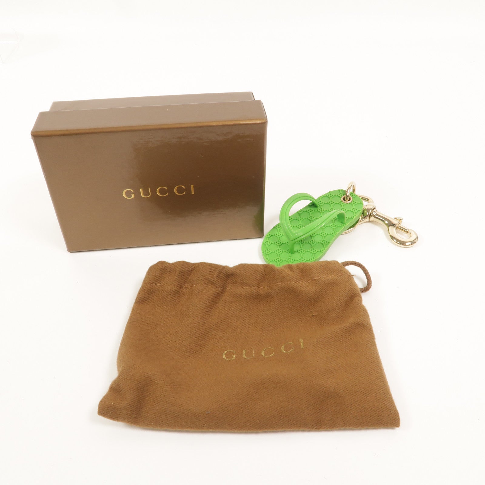 GUCCI 橡膠/金屬Flip Flop Bag Charm掛飾