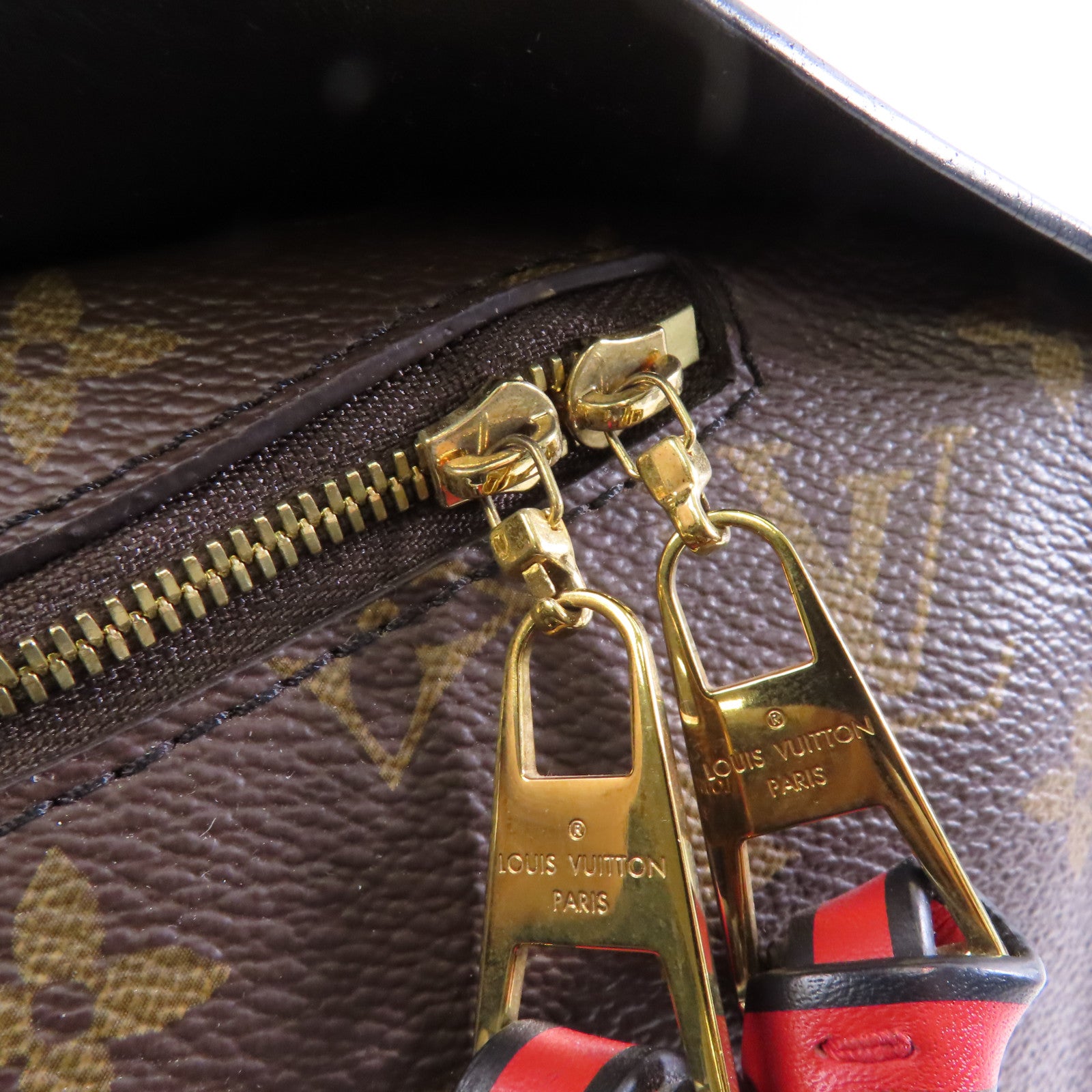 LOUIS VUITTON Monogram Tuileries金扣手挽肩背兩用袋棕色