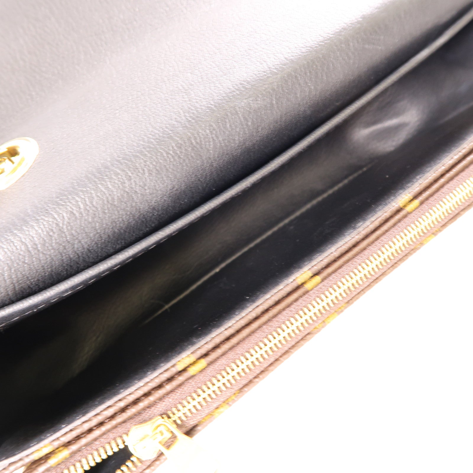 LOUIS VUITTON Monogram Marceau金扣鏈帶肩背袋棕色