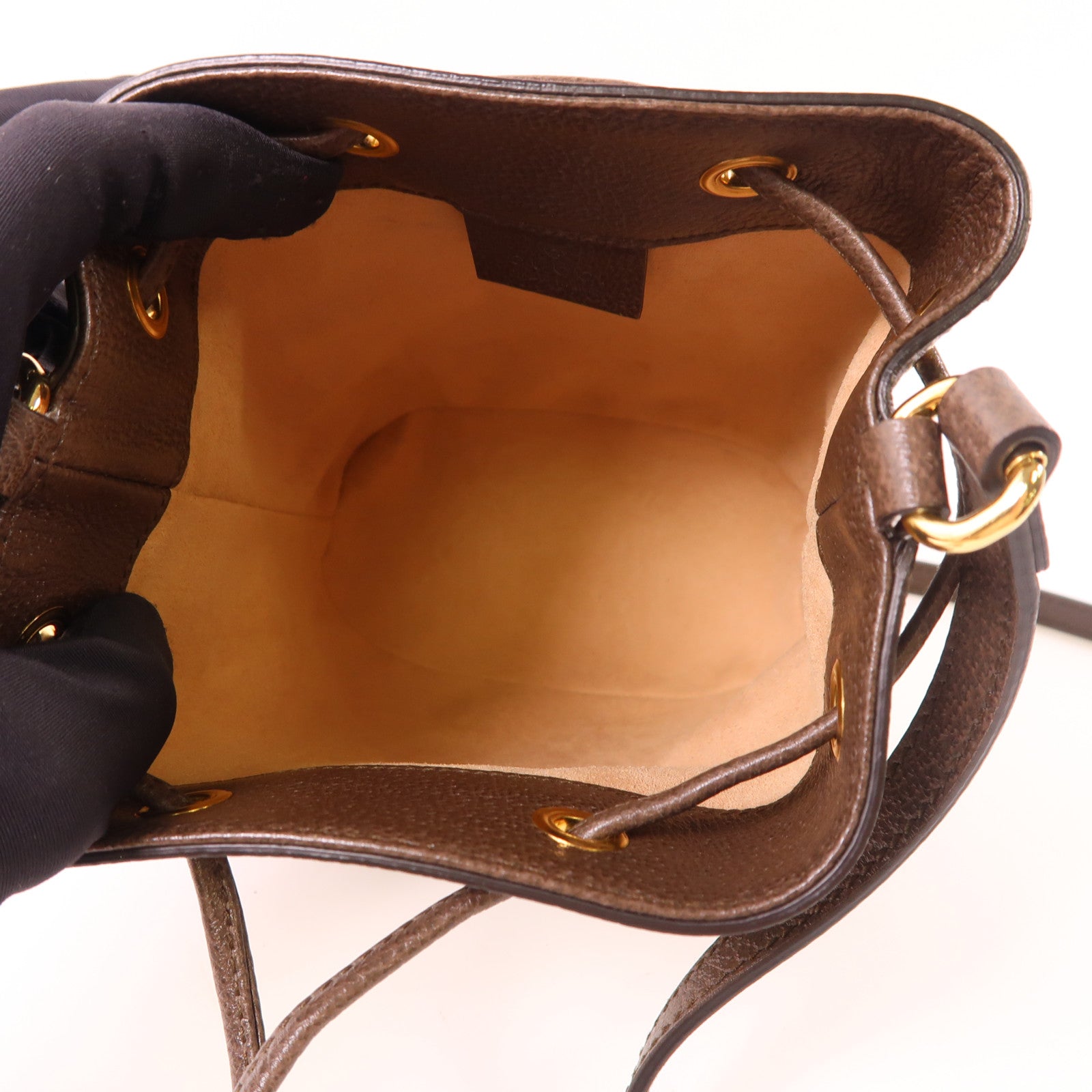 GUCCI 塗層帆布Ophidia Bucket Bag肩背袋