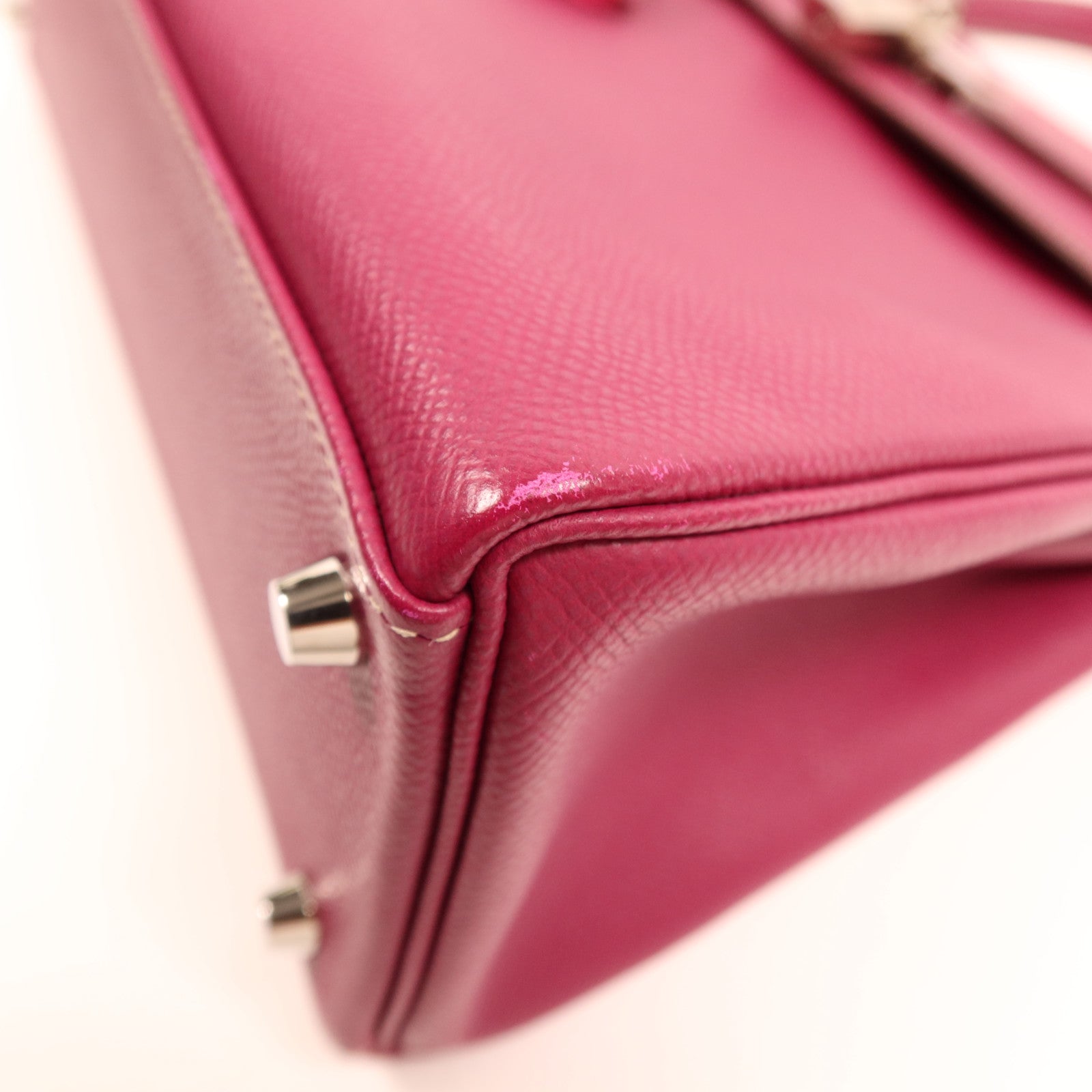 HERMES Epsom皮革Kelly 32銀扣手挽肩背兩用袋Tosca