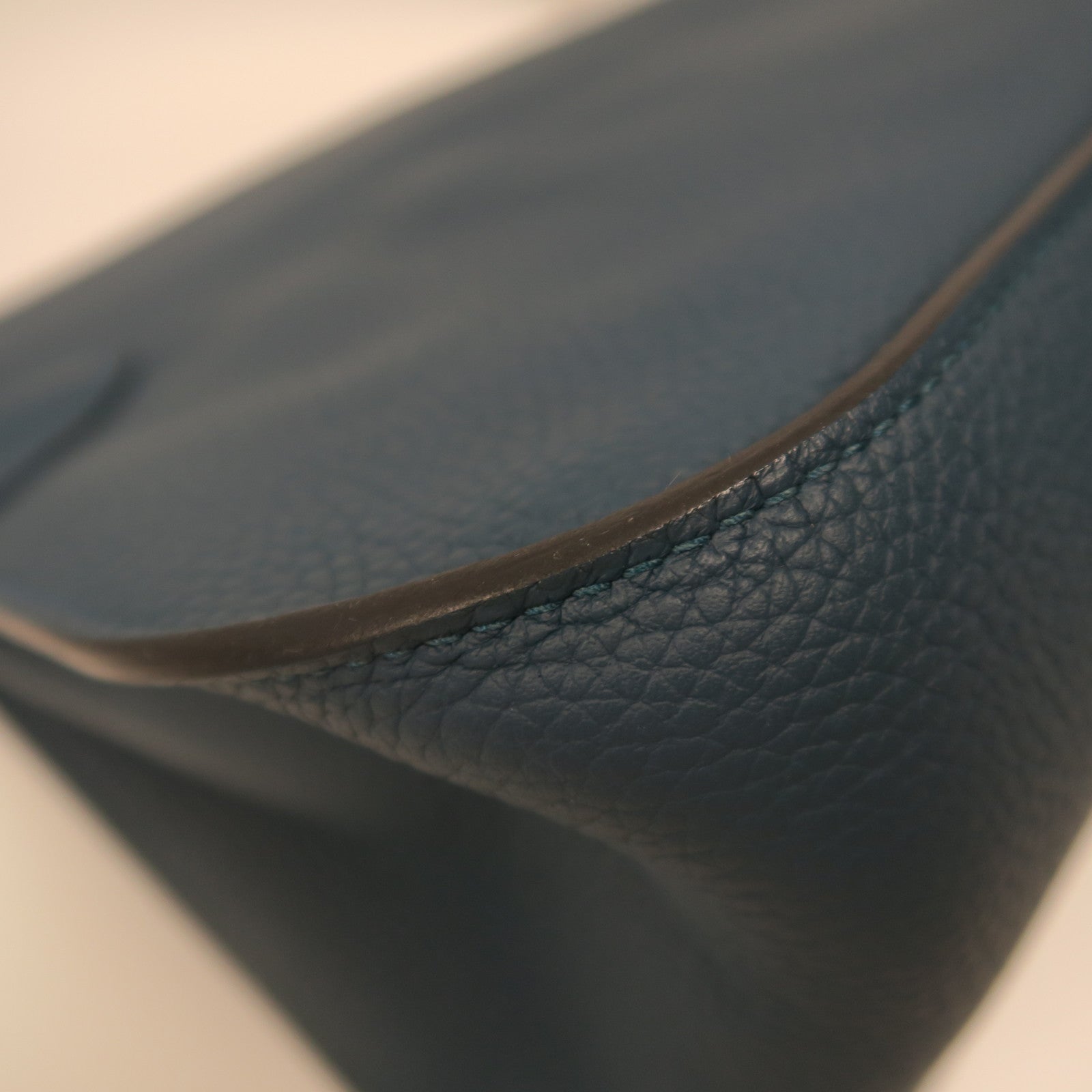 HERMES 【激減優惠】Clemence皮革Jypsiere 31銀扣肩背袋藍色