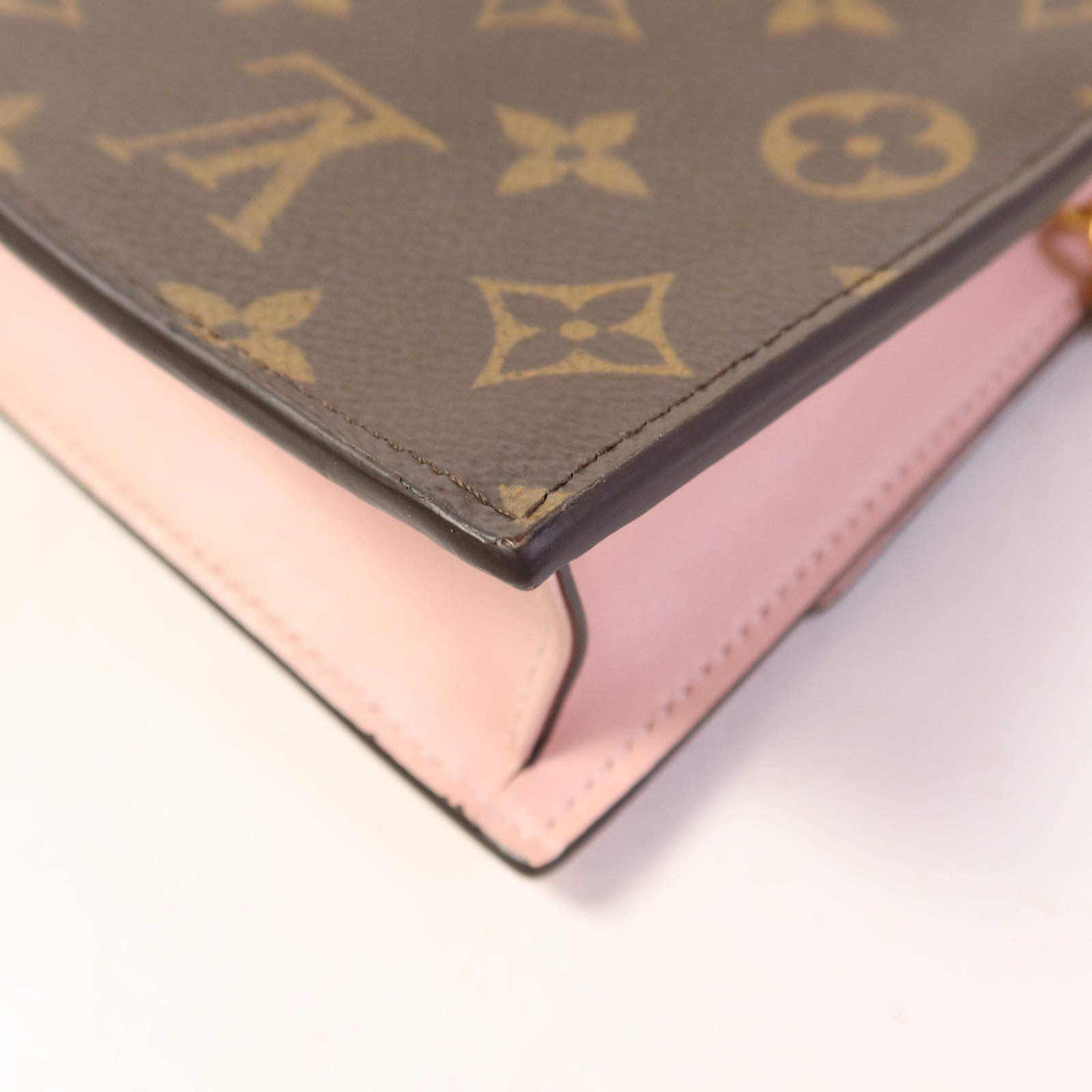 LOUIS VUITTON Monogram Flore Chain Wallet金扣鏈帶肩背袋