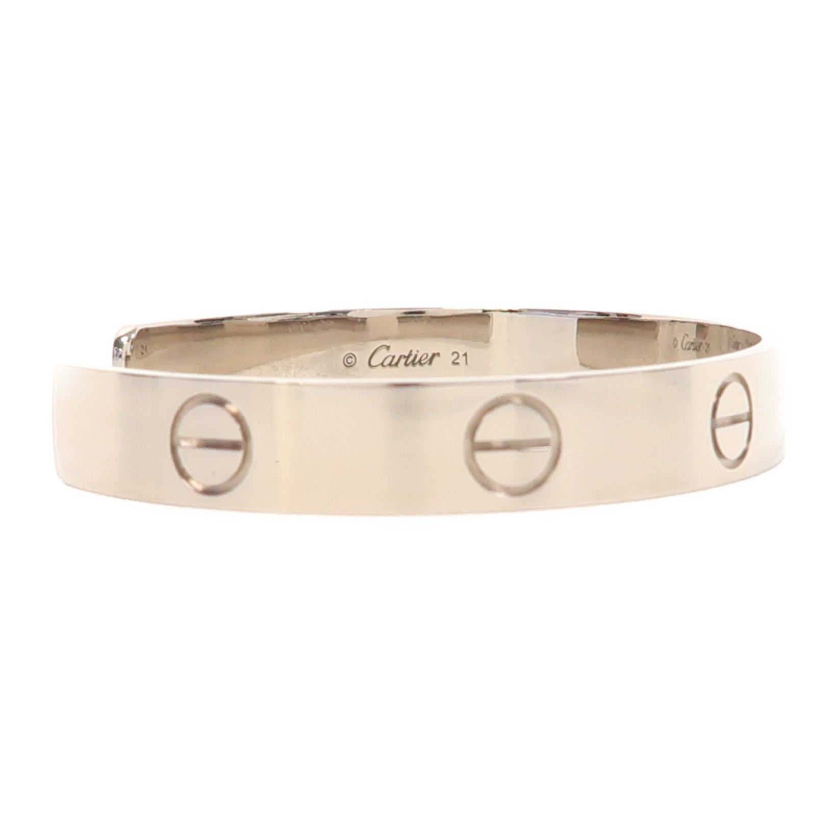 CARTIER 18K白金Love White Gold Bracelet手鐲