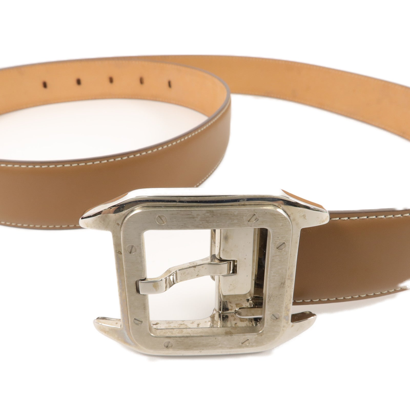 CARTIER 牛皮皮革Santos de Cartier Belt 105cm皮帶