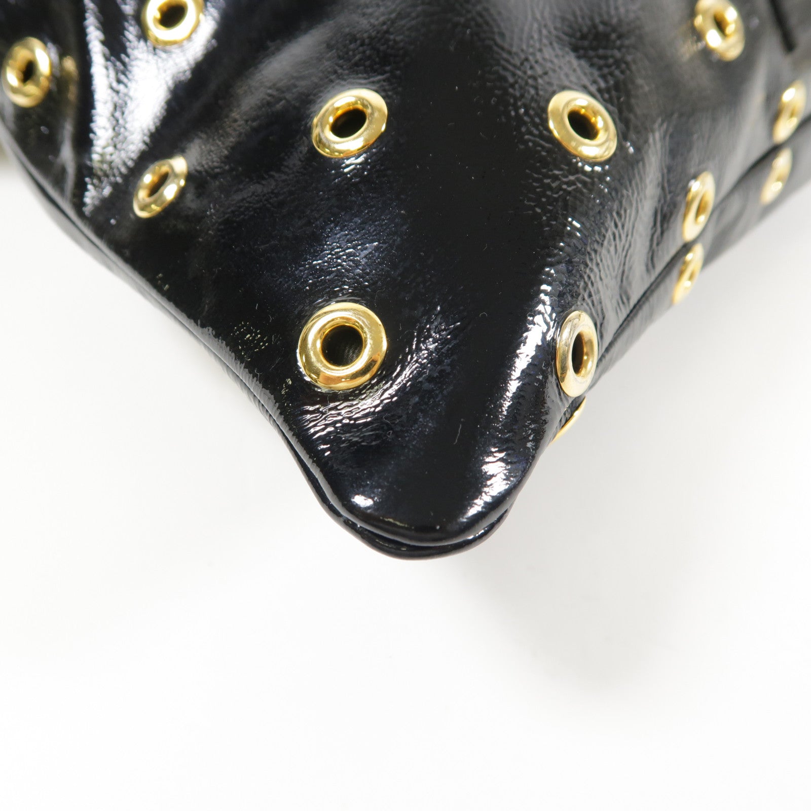 Valentino 漆皮皮革Shoulder Bag金扣肩背袋