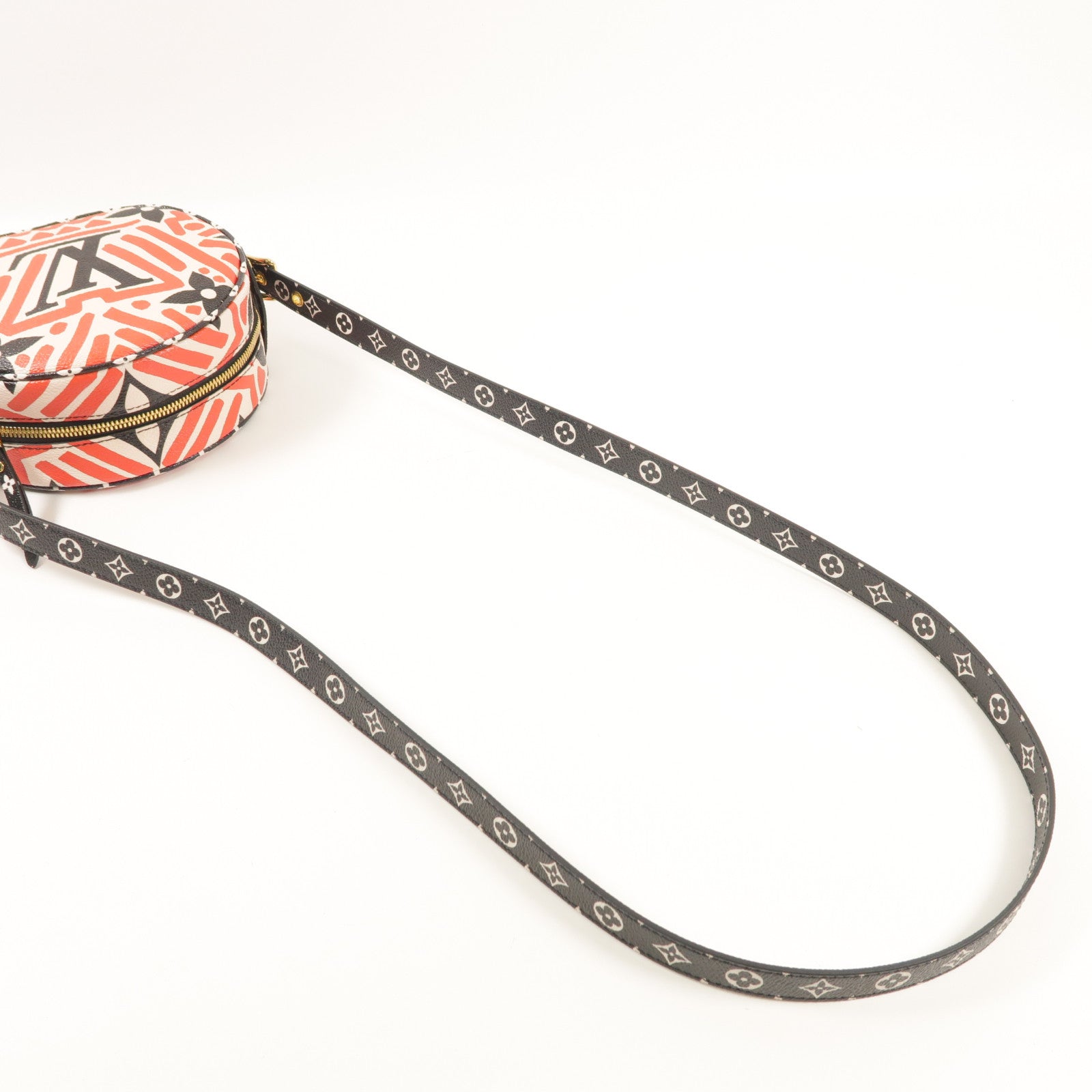 LOUIS VUITTON Monogram Giant Crafty Boite Chapeau金扣肩背袋