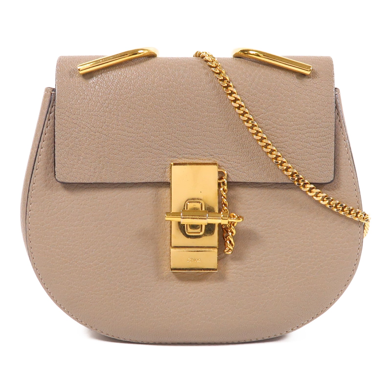 Chloe 牛皮皮革Drew金扣鏈帶肩背袋