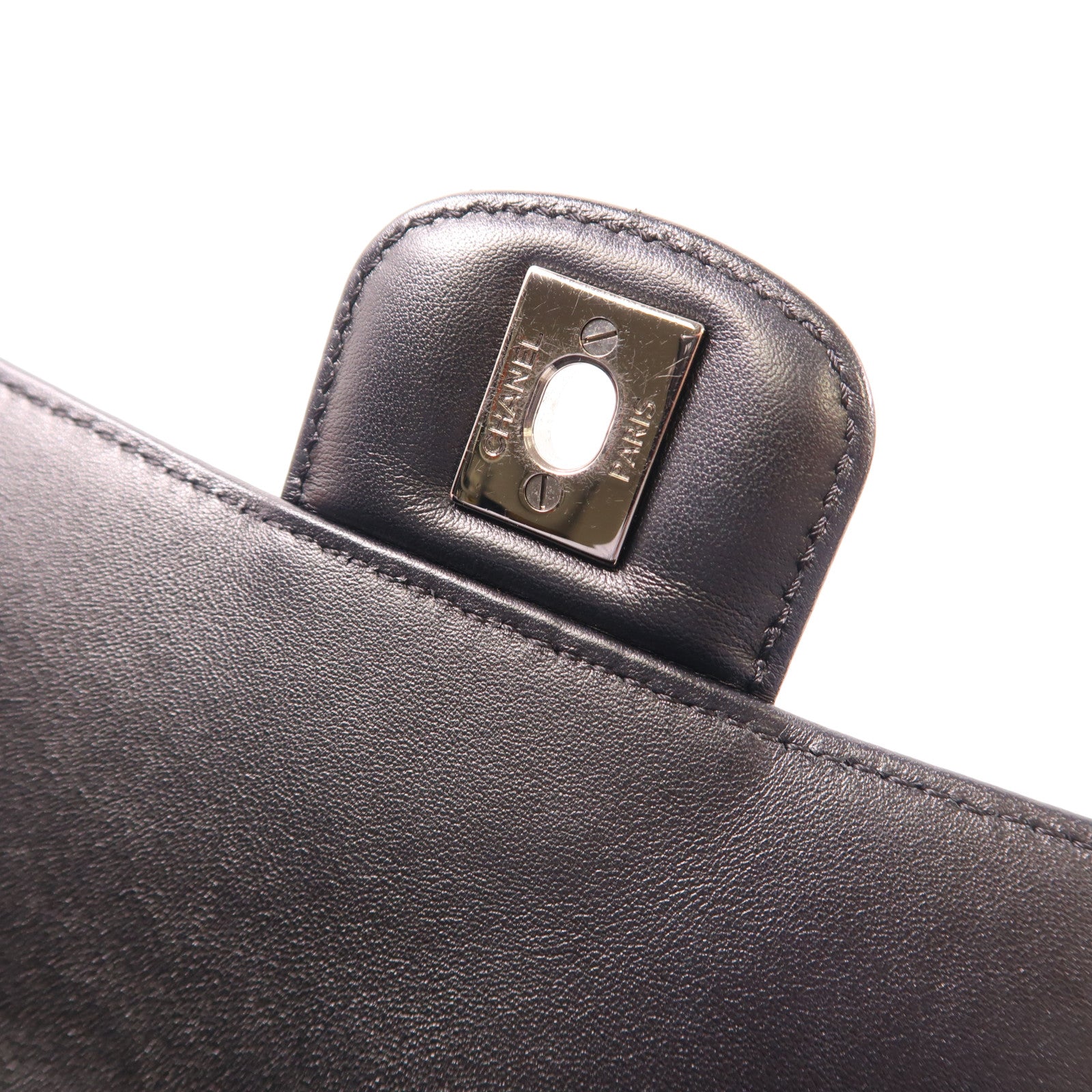 CHANEL【激減優惠】 羊皮皮革Chain Shoulder銀扣鏈帶肩背袋