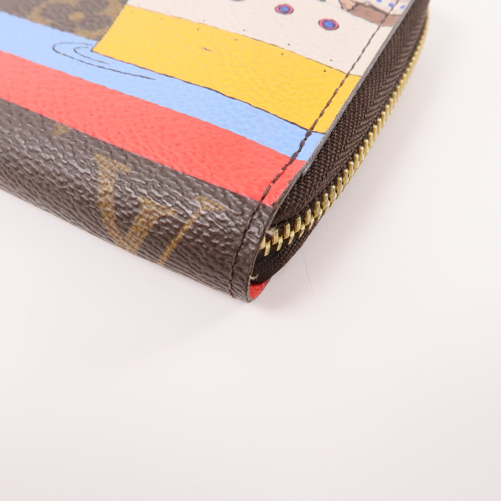 LOUIS VUITTON Monogram Zippy Wallet金扣長錢包棕色