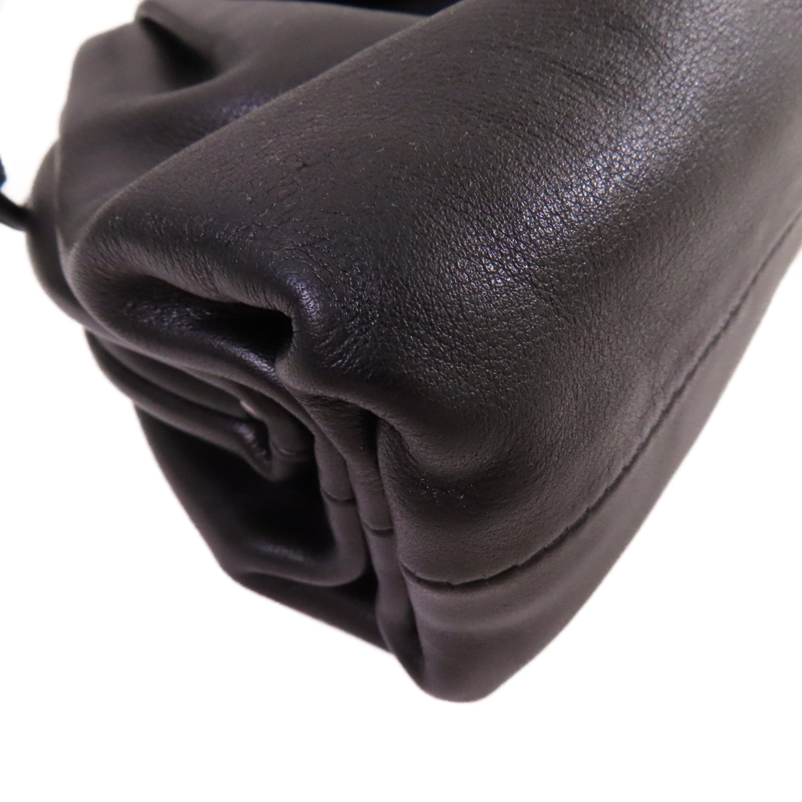 BOTTEGA VENETA 【激減優惠】牛皮皮革Mini Pouch Shoulder Bag肩背袋黑色
