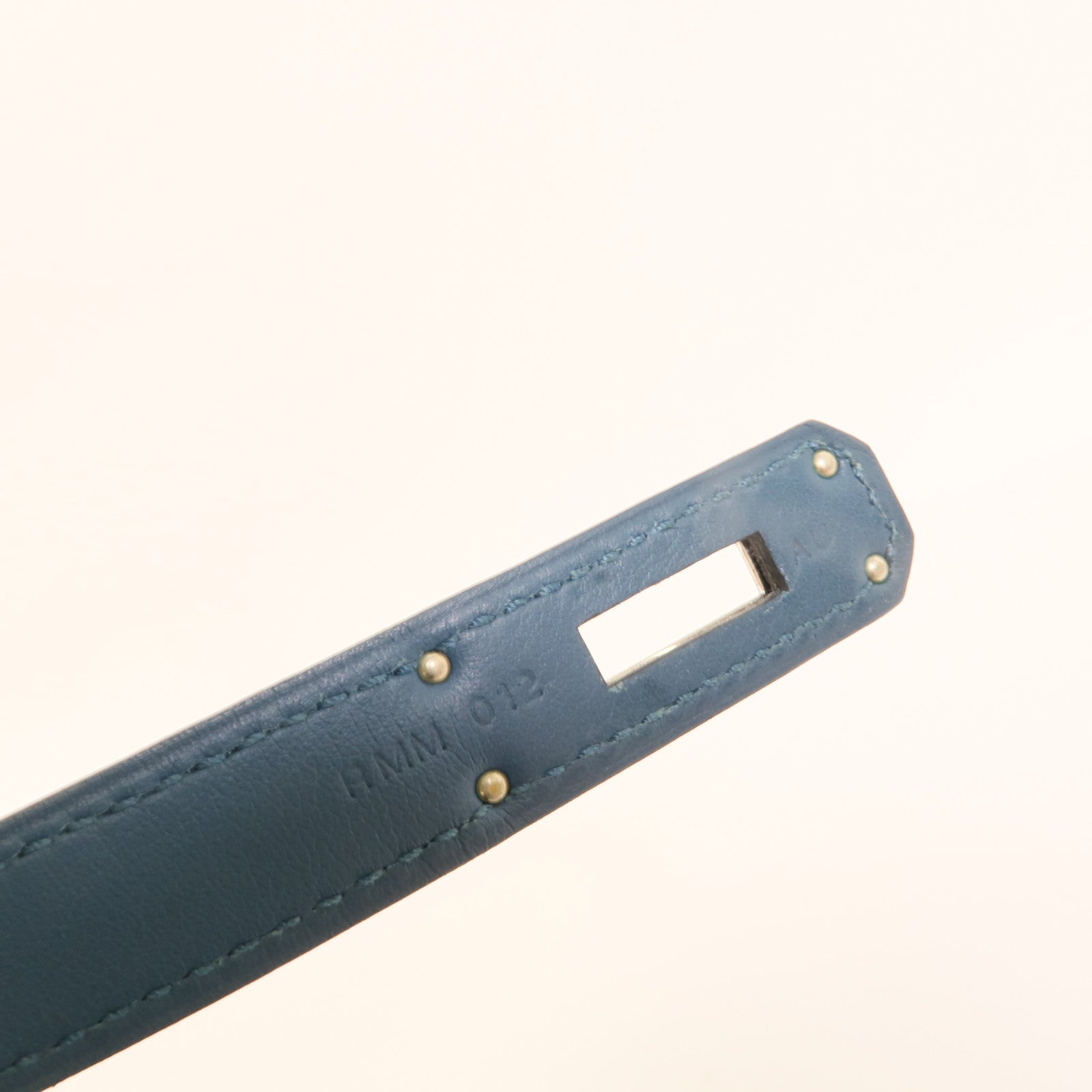 HERMES Swift皮革Berline 28銀扣肩背袋Bleu Colvert