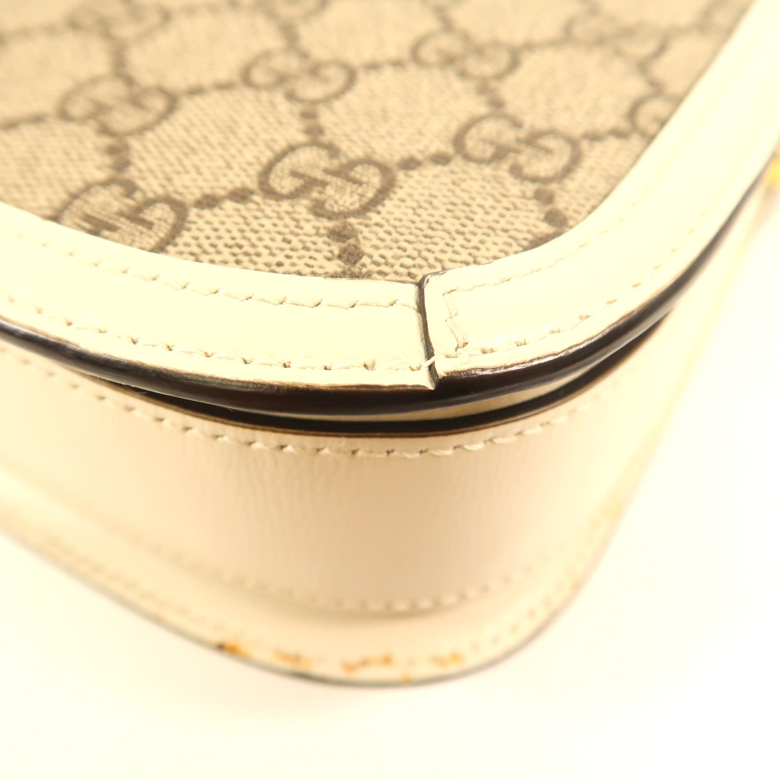 GUCCI 塗層帆布Horsebit 1955金扣肩背袋