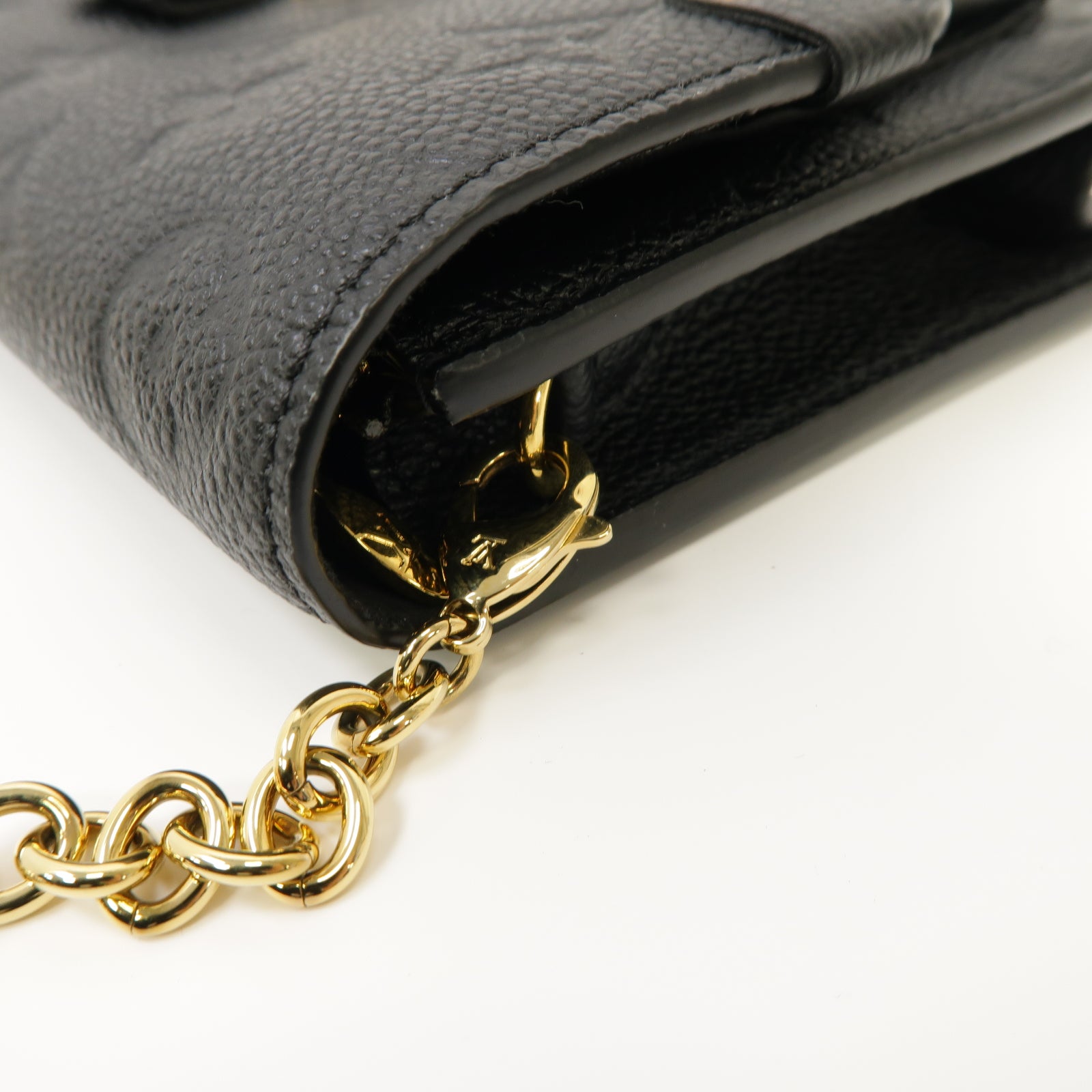 LOUIS VUITTON Monogram Empreinte Vavin金扣鏈帶肩背袋黒色