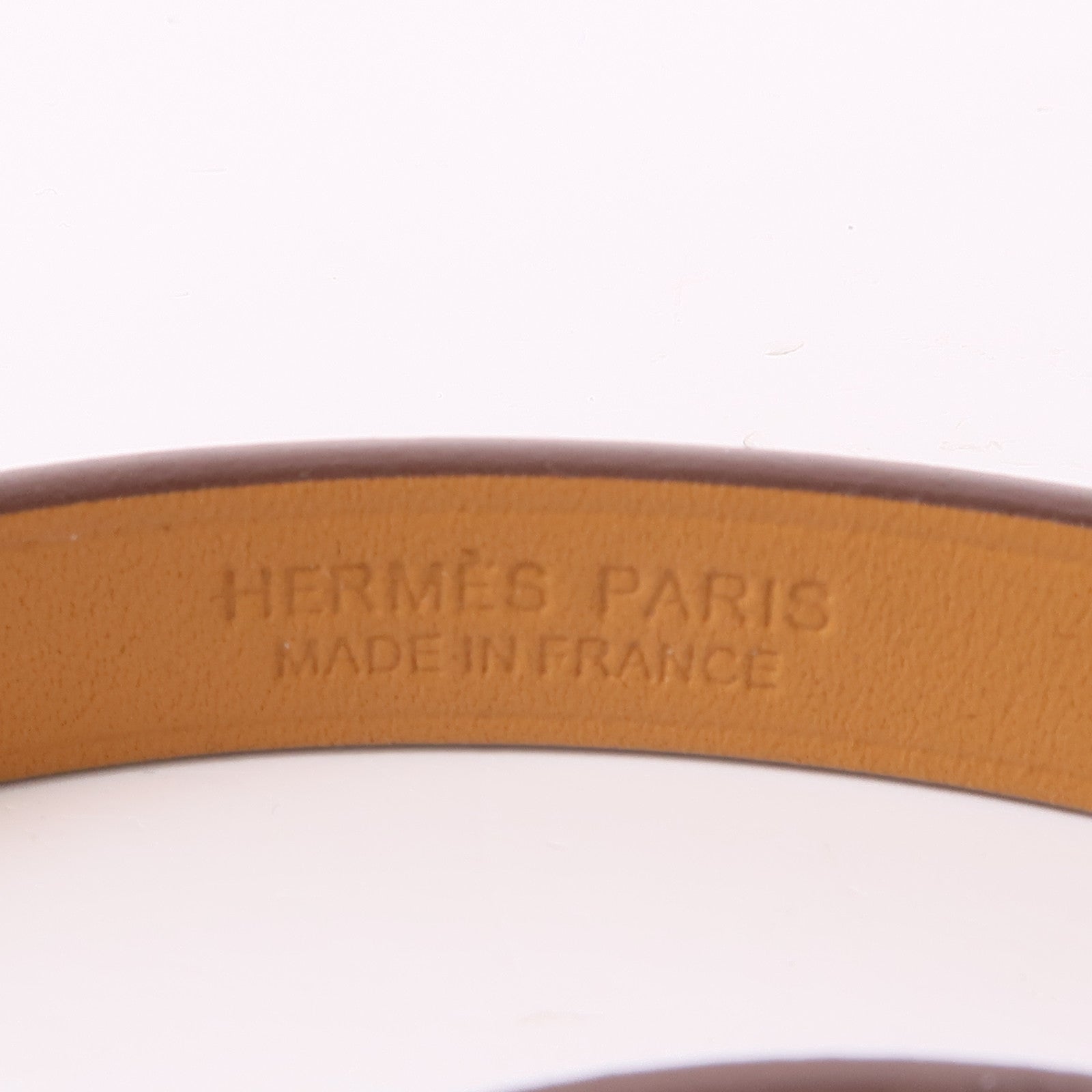 HERMES Swift皮革Mini Kelly Bracelet手鐲Etoupe