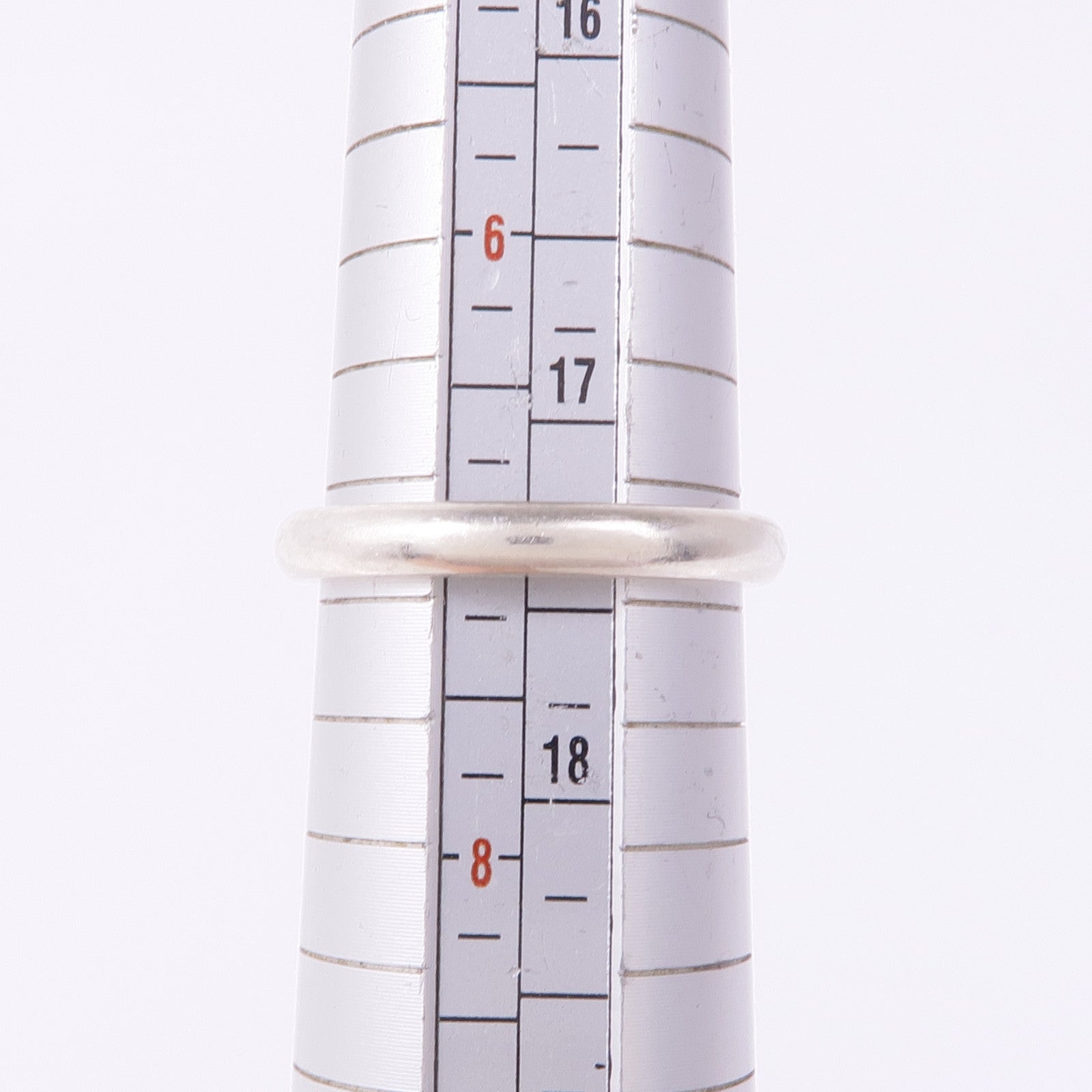 TIFFANY＆CO 925純銀Elsa Peretti Band Diamond Ring鑽石戒指US#7