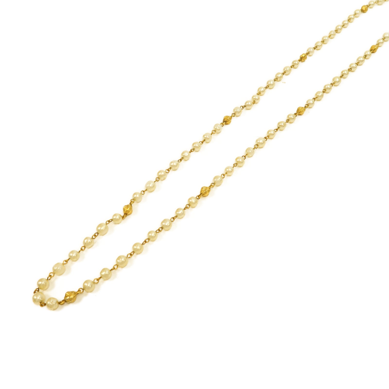 CHANEL 金屬Necklace項鍊金色/白色