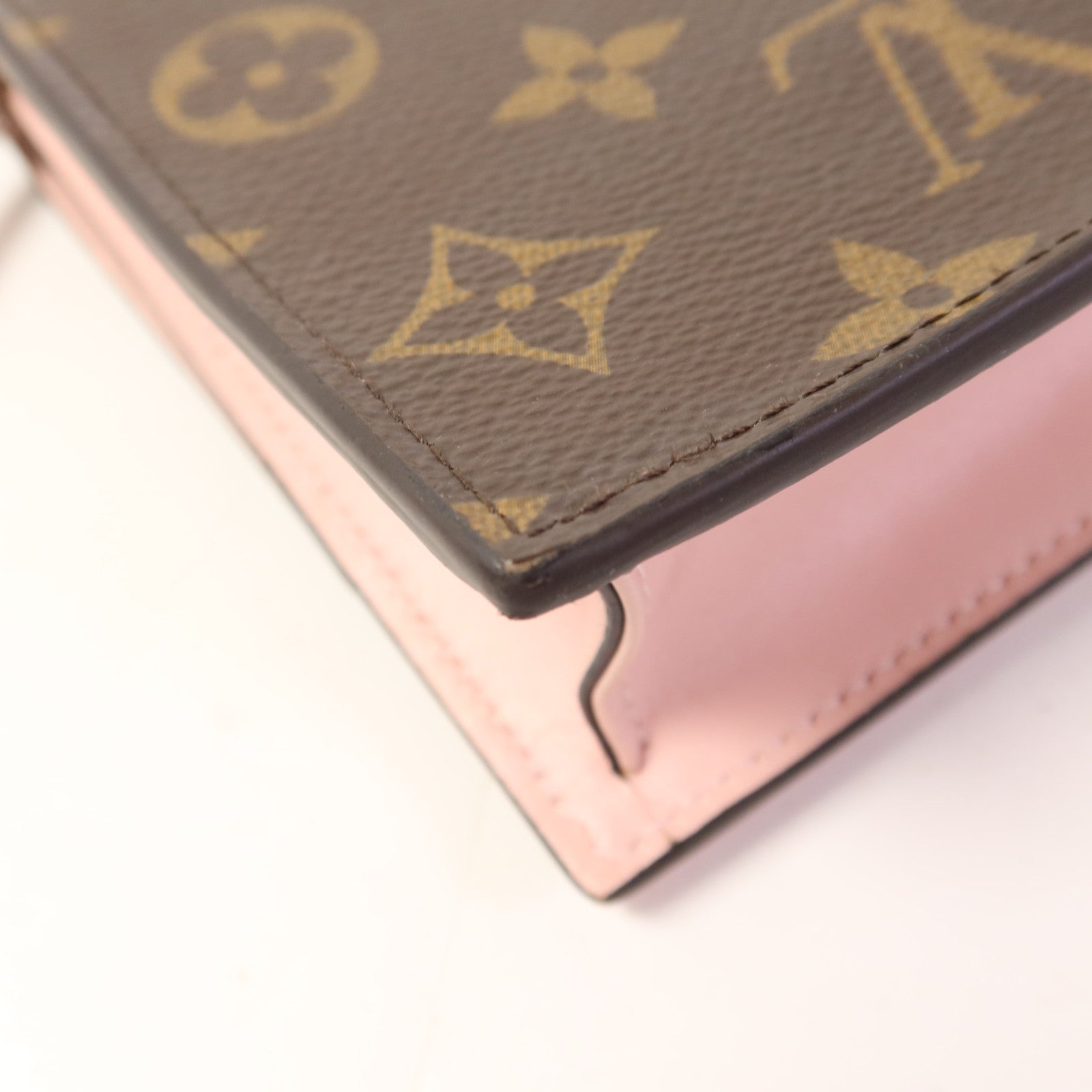 LOUIS VUITTON Monogram Flore Chain Wallet金扣鏈帶肩背袋