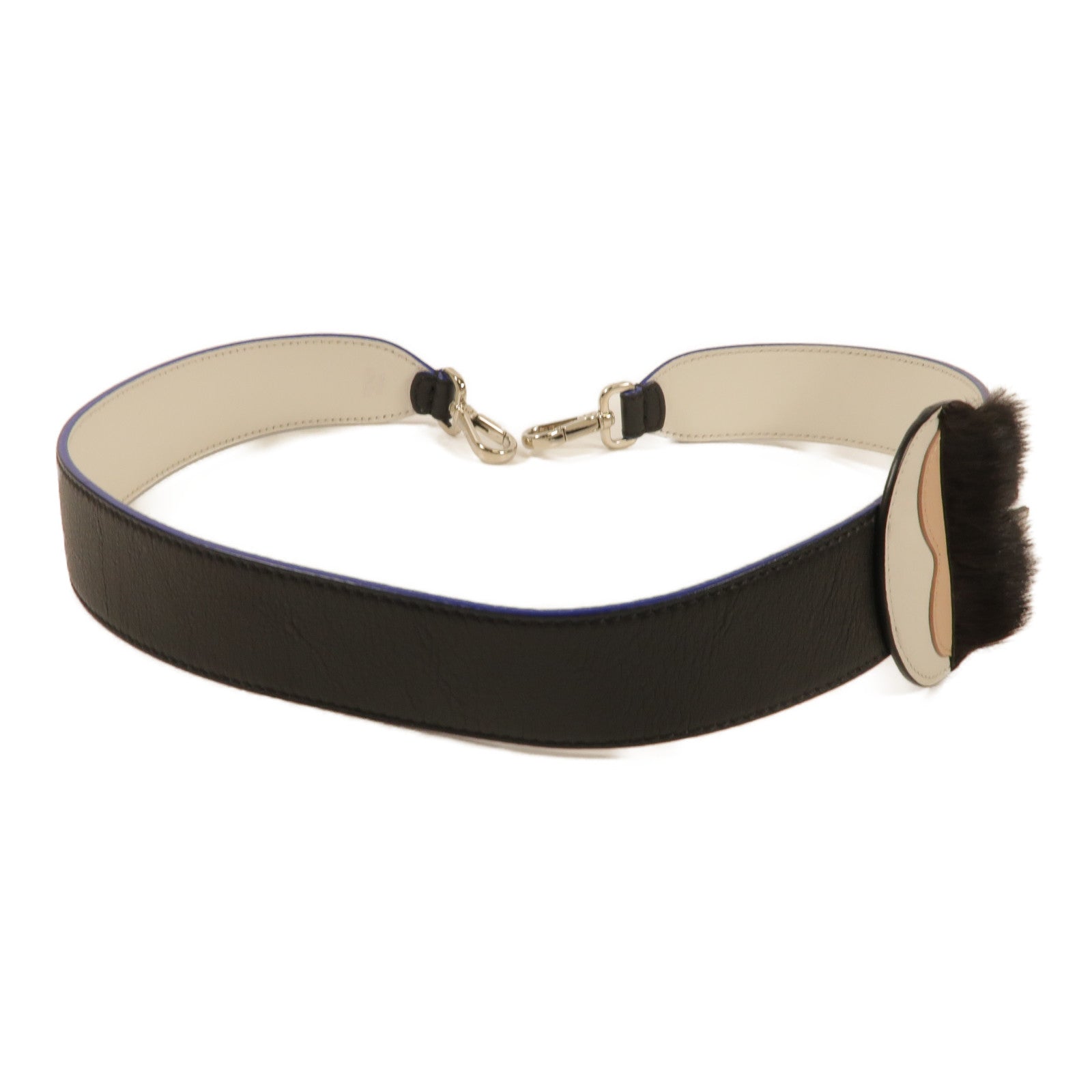 FENDI 牛皮皮革Shoulder Strap銀扣肩帶