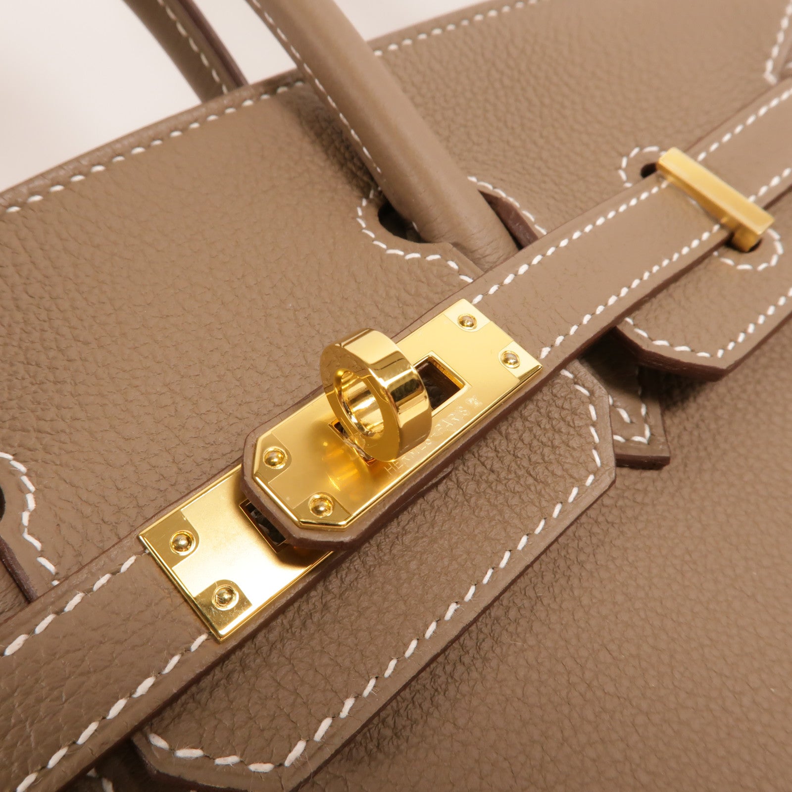 HERMES Togo皮革Birkin 25手挽袋Etoupe