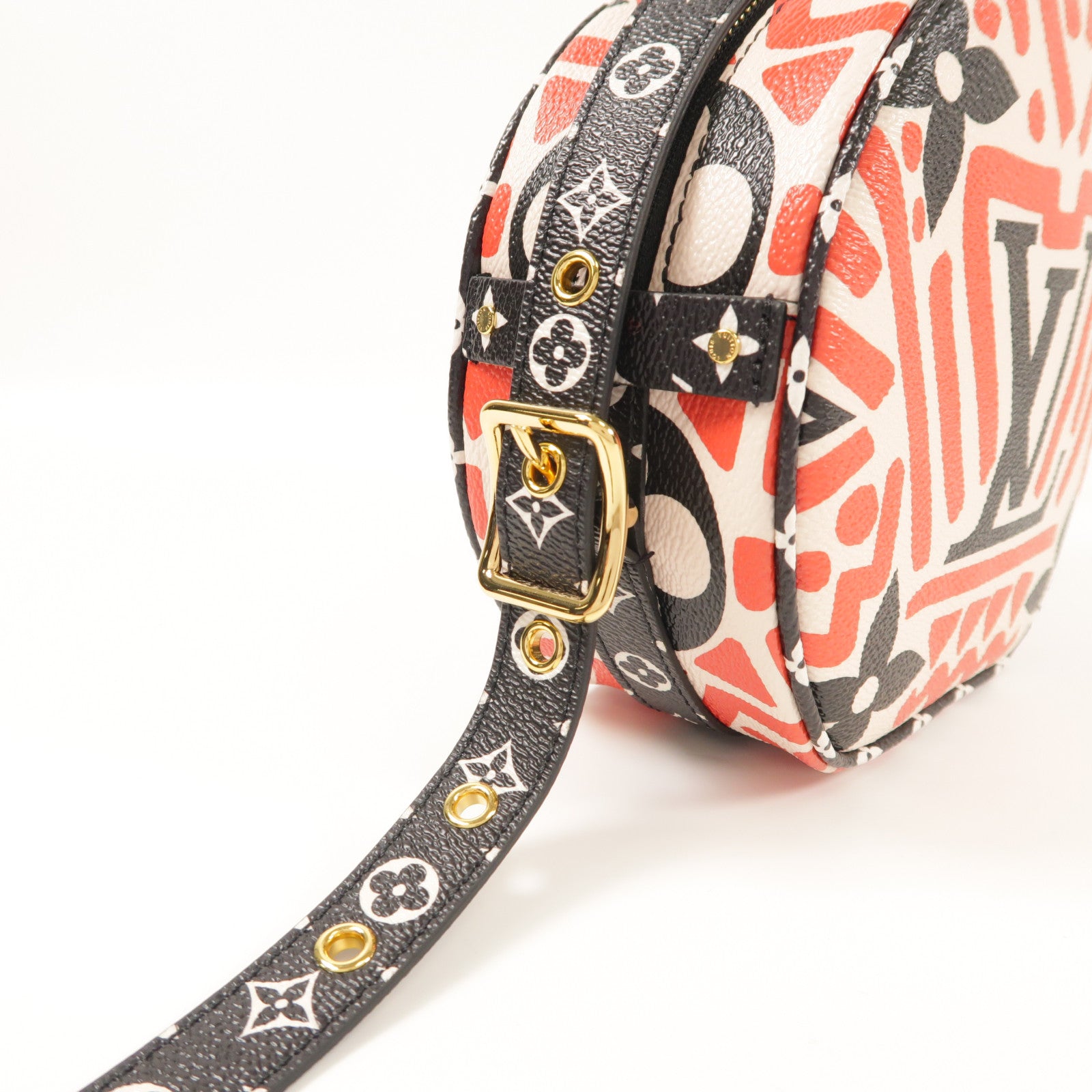 LOUIS VUITTON Monogram Giant Crafty Boite Chapeau金扣肩背袋