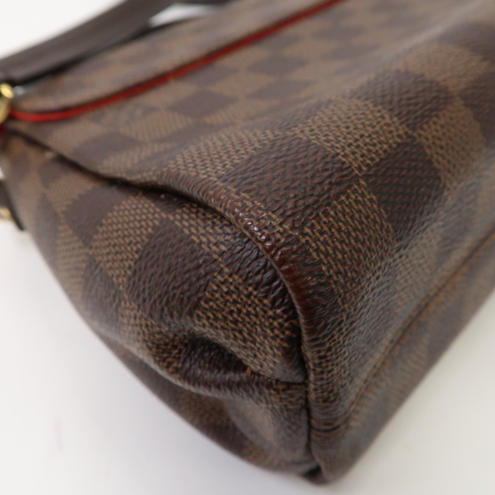 LOUIS VUITTON Damier Ebene Croisette金扣手挽肩背兩用袋啡色