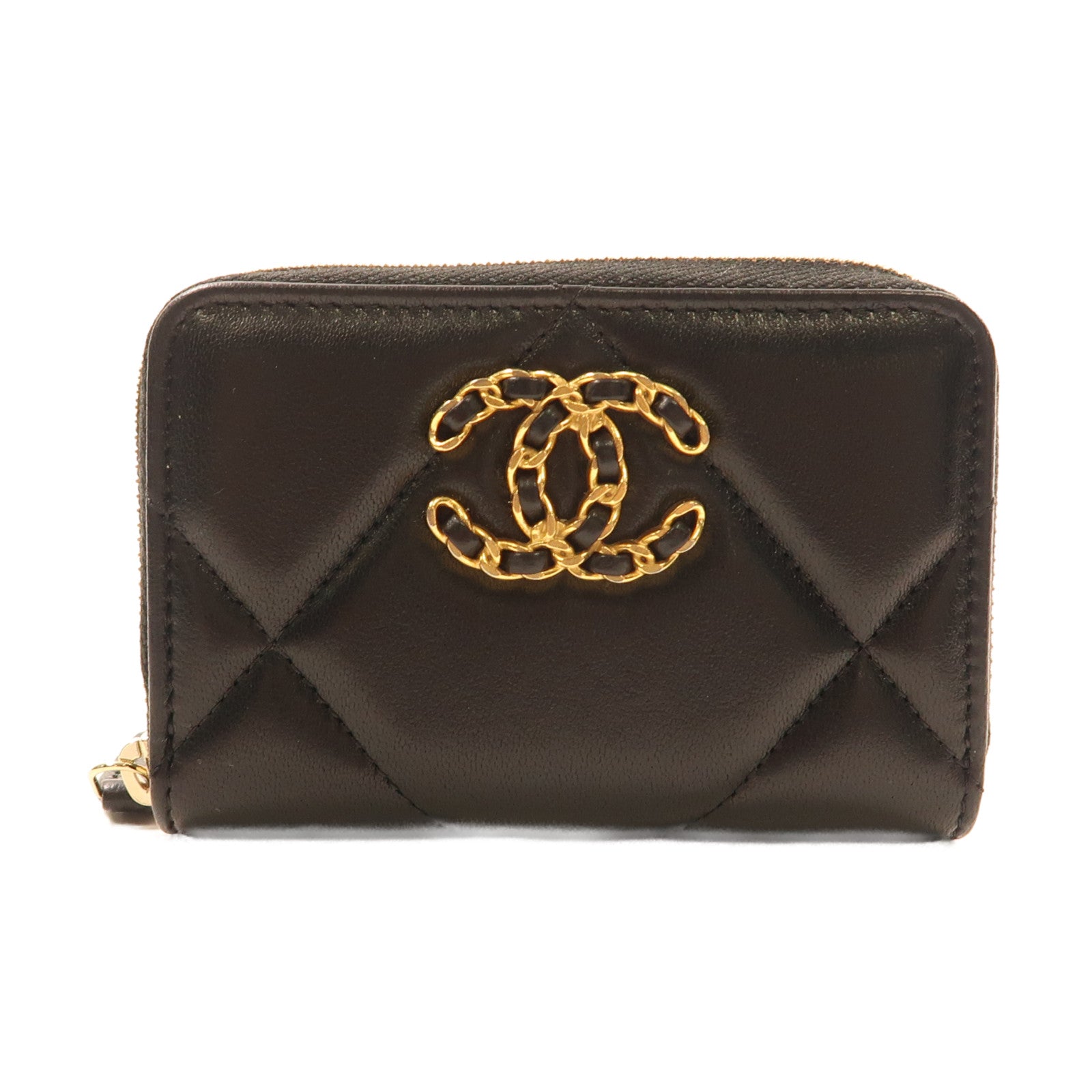 CHANEL 羊皮皮革Chanel 19 Card Case金扣卡片套