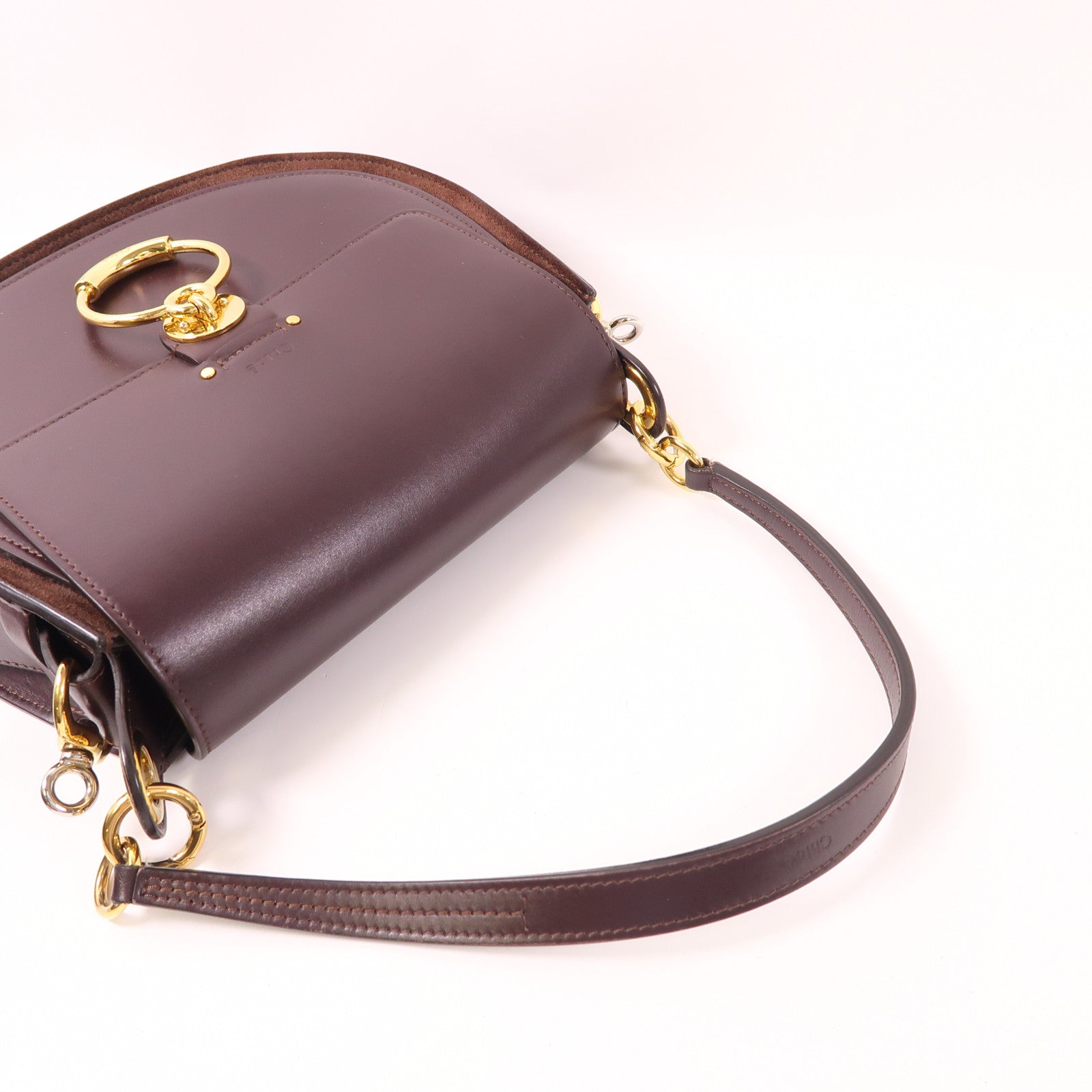 Chloe 牛皮皮革2 Way Bag金扣手挽肩背兩用袋