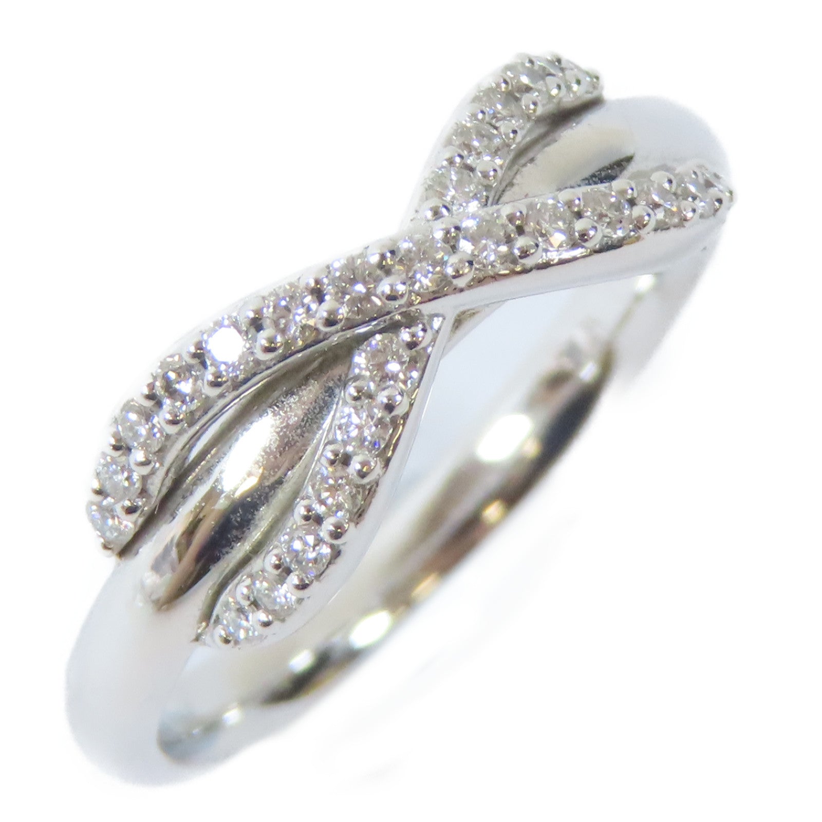 TIFFANY＆CO 【激減優惠】18K白金Infinity Diamond Ring戒指US#4.75