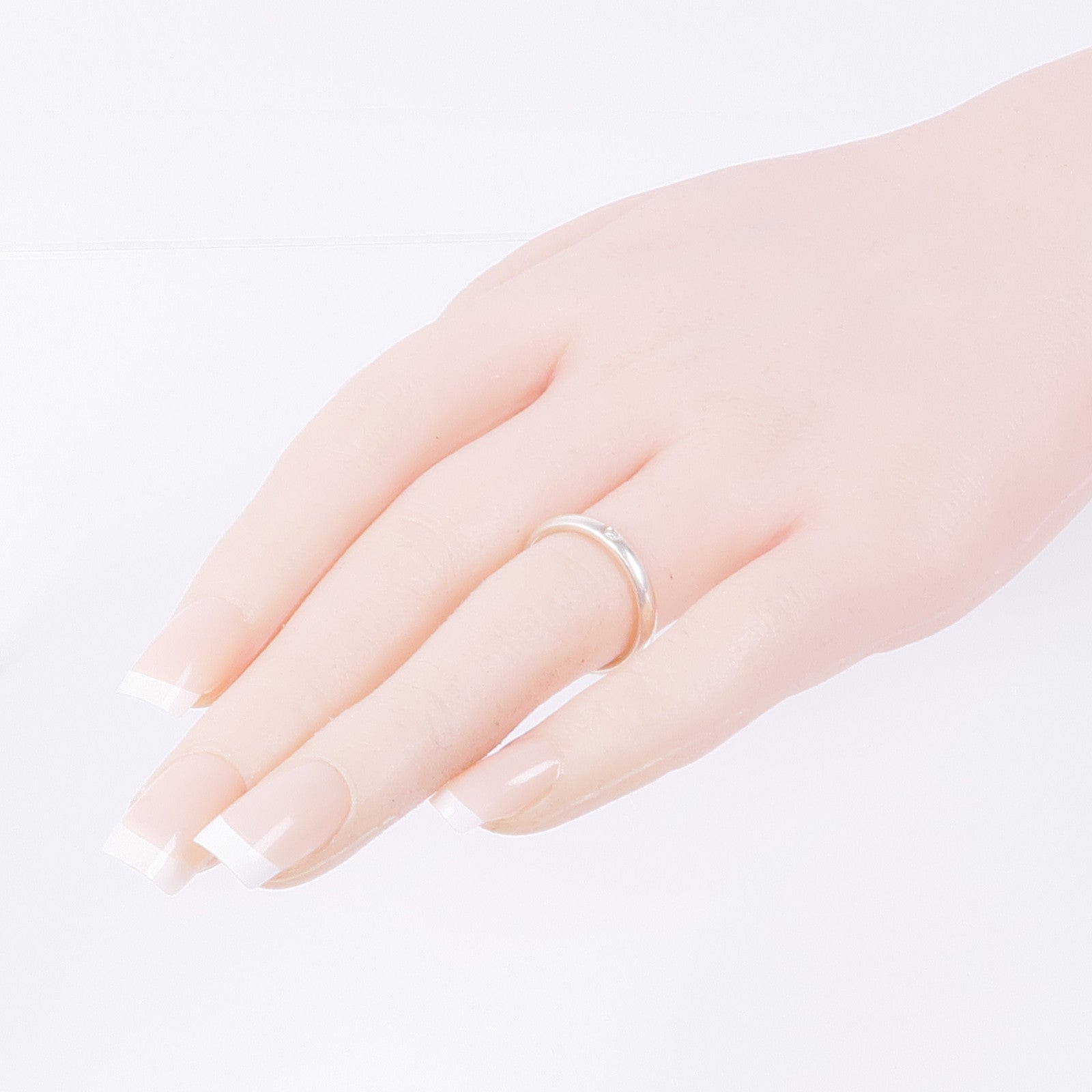 TIFFANY＆CO 925純銀Elsa Peretti Band Diamond Ring鑽石戒指US#7