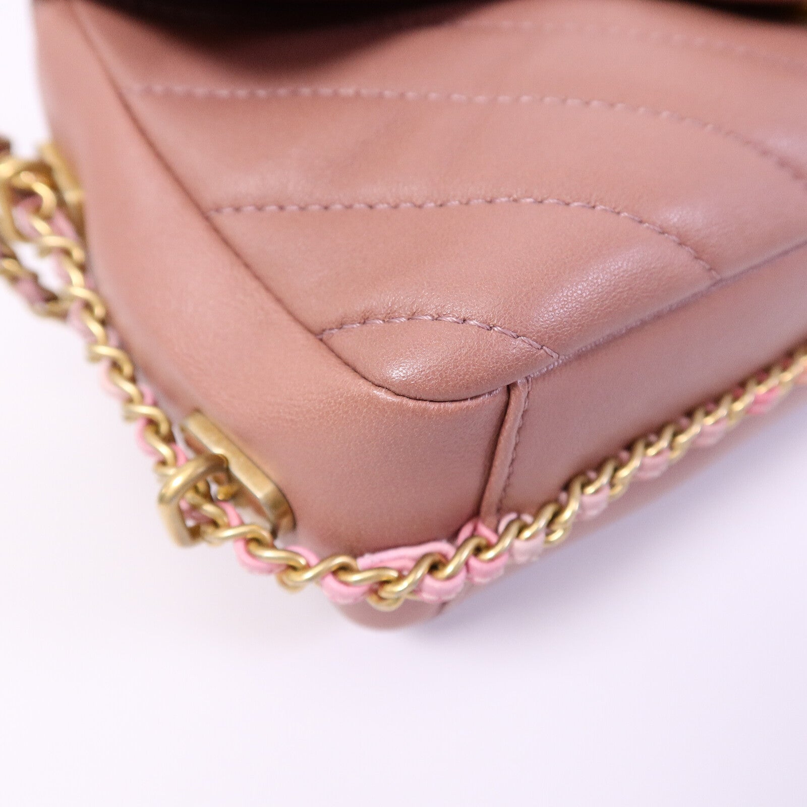 CHANEL 羊皮皮革Chain shoulder鏈帶肩背袋