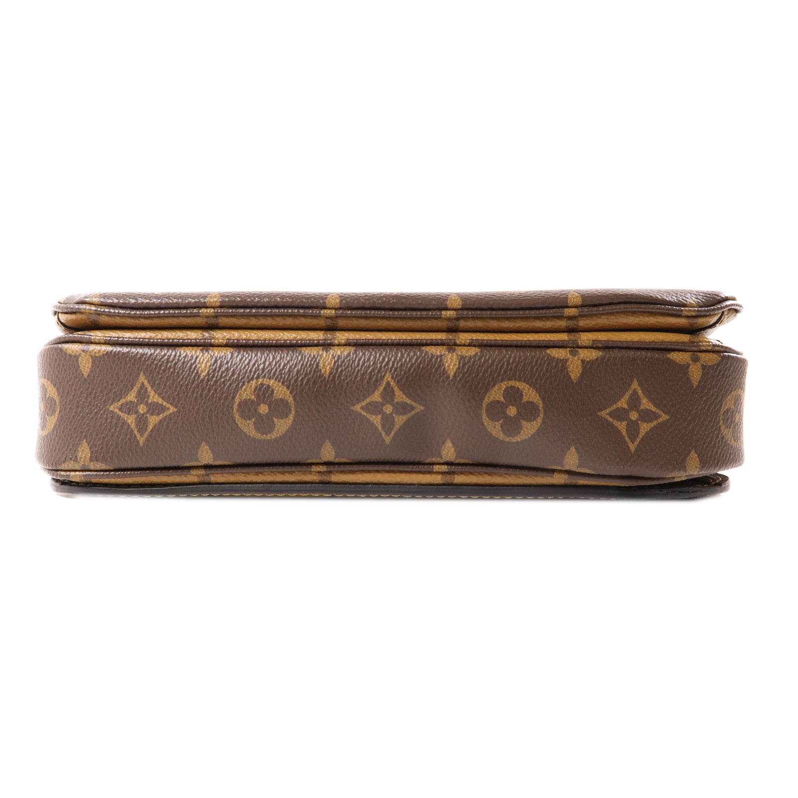 LOUIS VUITTON Monogram Reverse Pochette Metis金扣手挽肩背兩用袋棕色
