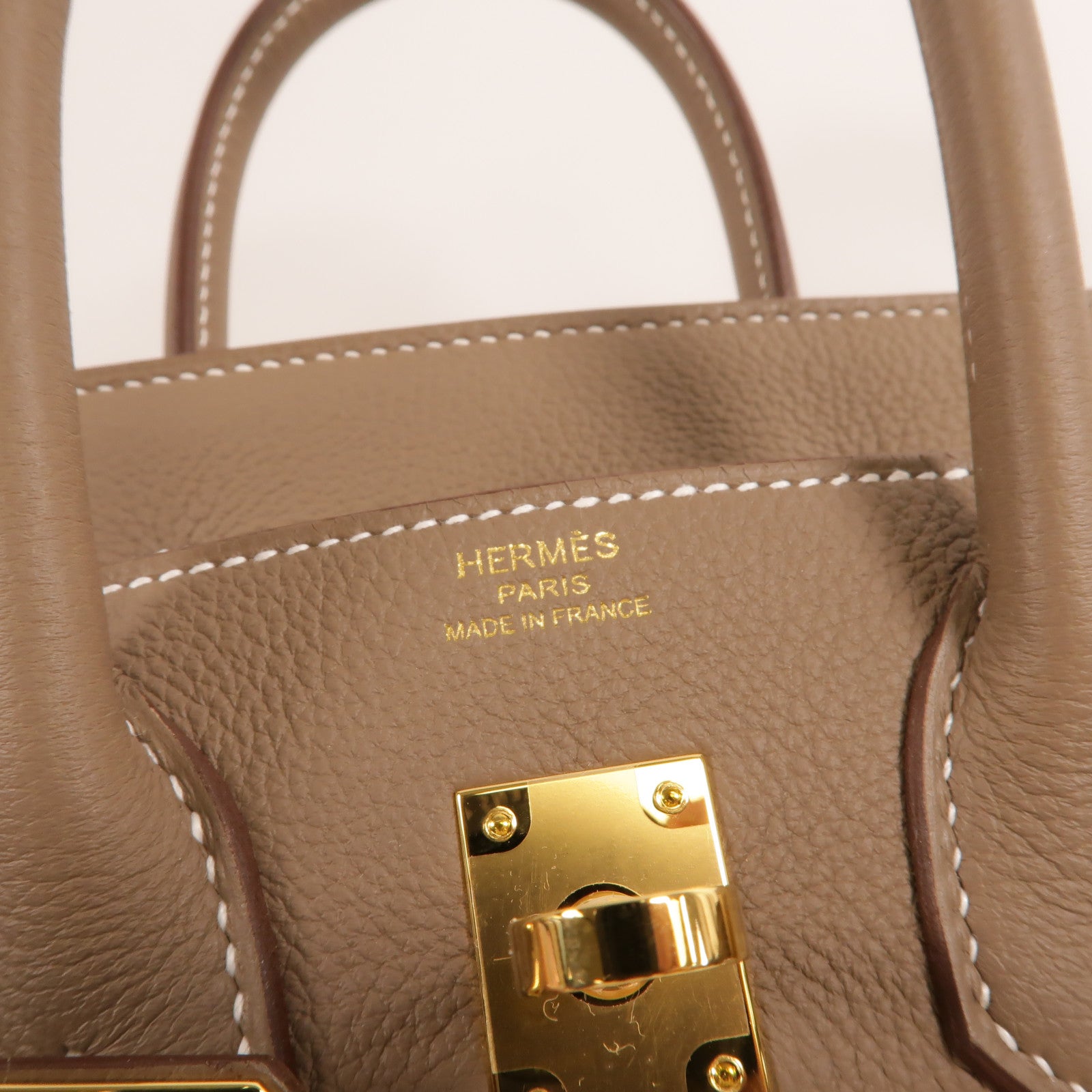 HERMES Togo皮革Birkin 25手挽袋Etoupe